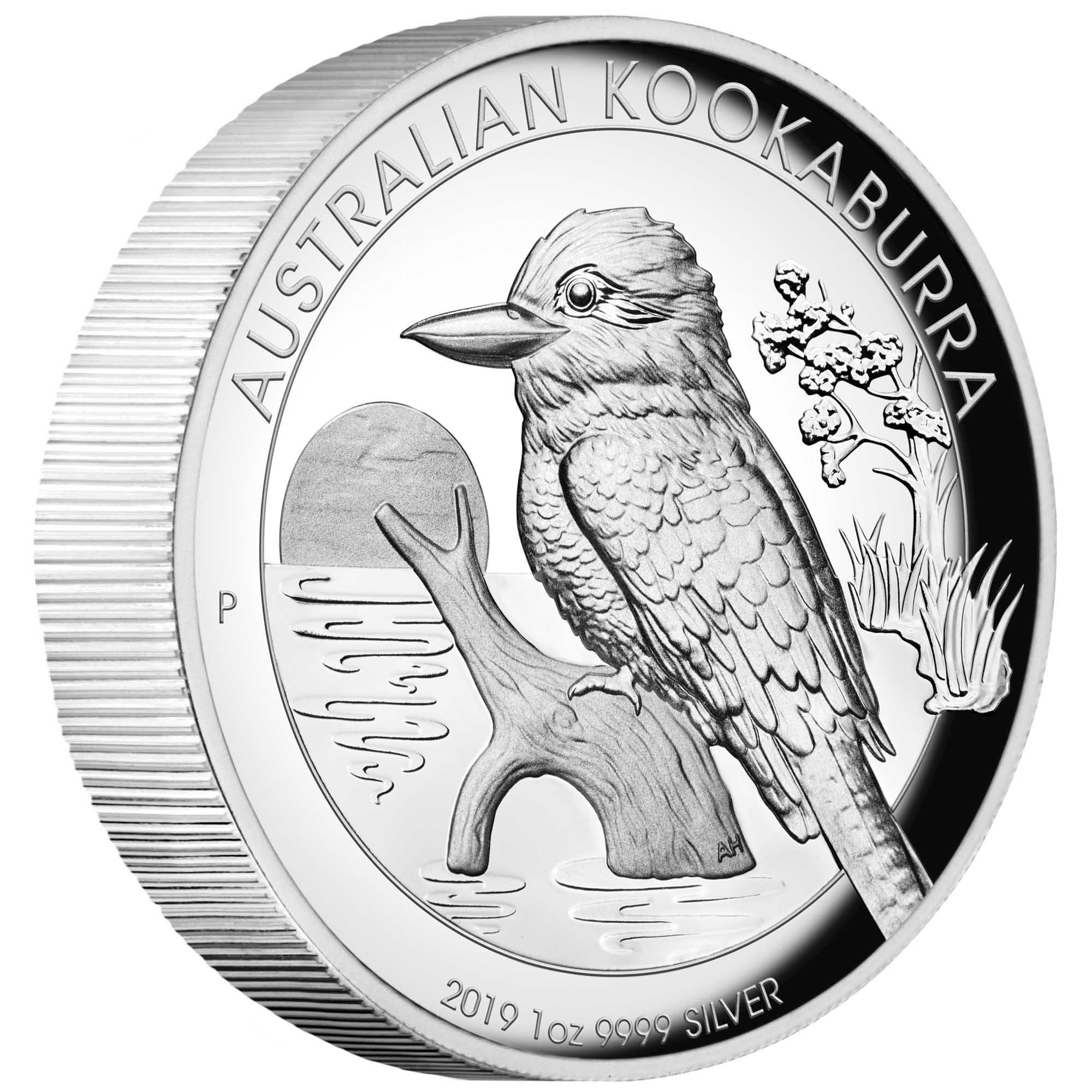 01 australian kookaburra 2019 1oz silver high relief OnEdge