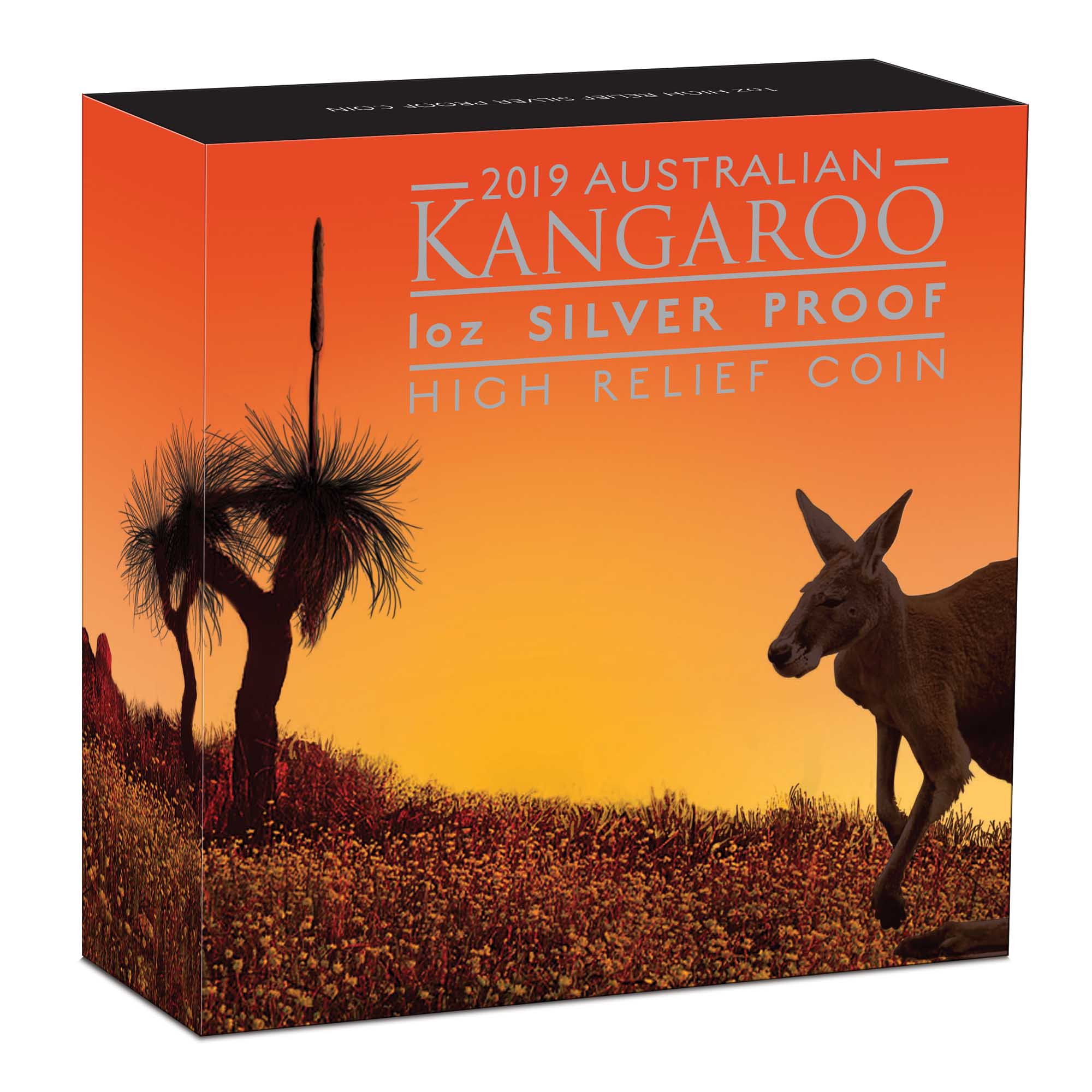 05 australian kangaroo 2019 1oz silver proof high relief InShipper