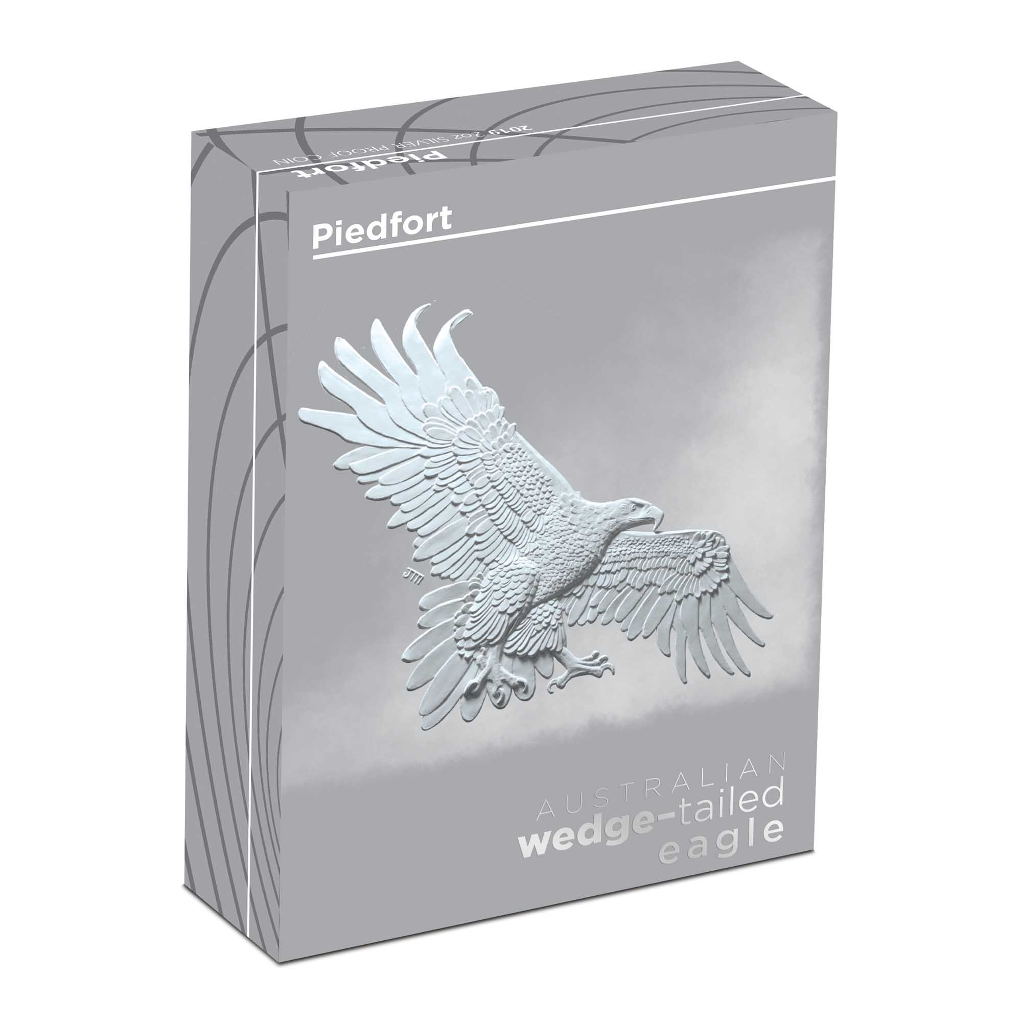 05 australian wedge tailed eagle 2019 2oz silver proof piedfort InShipper