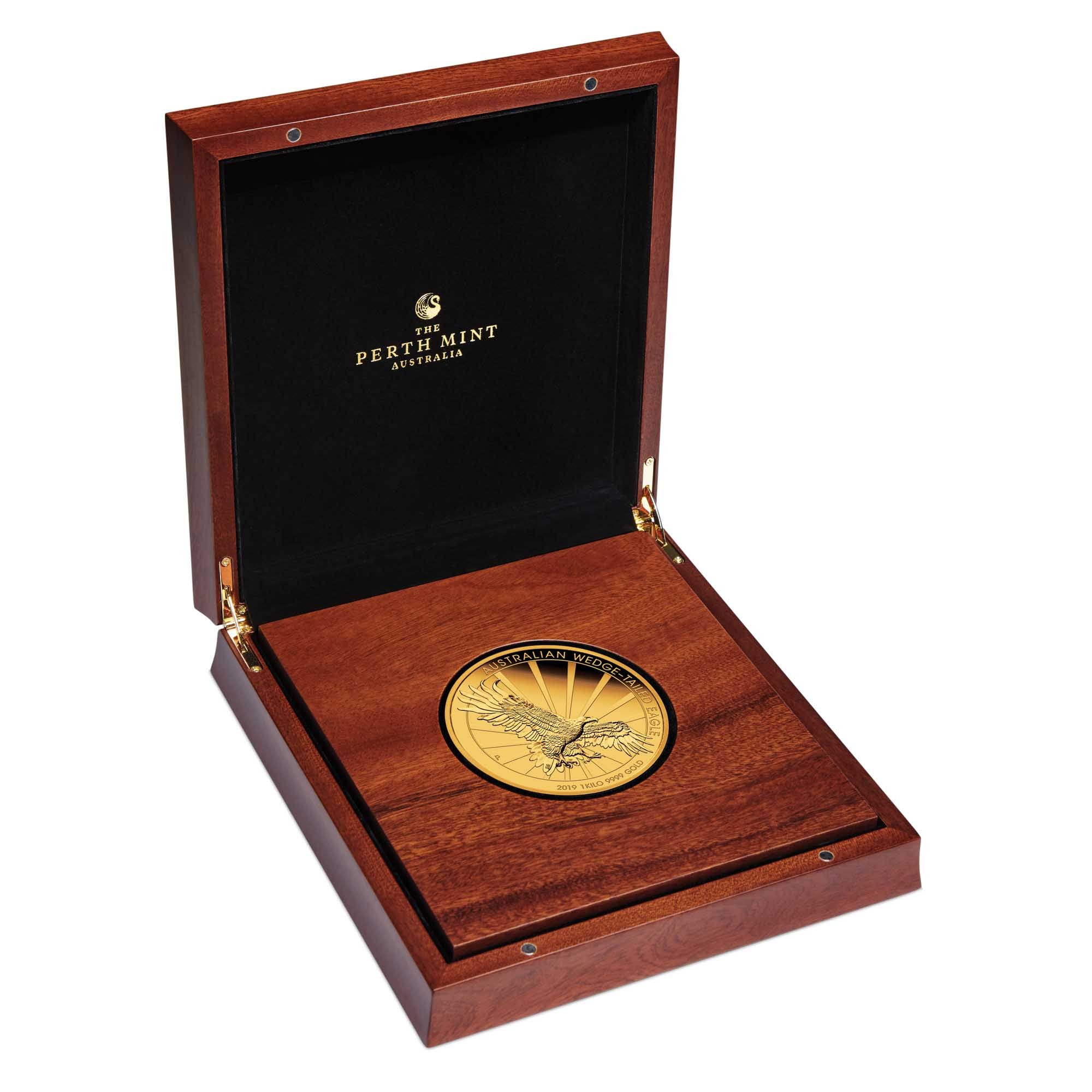 04 australian wedge tailed eagle 2019 1kg gold proof InCase