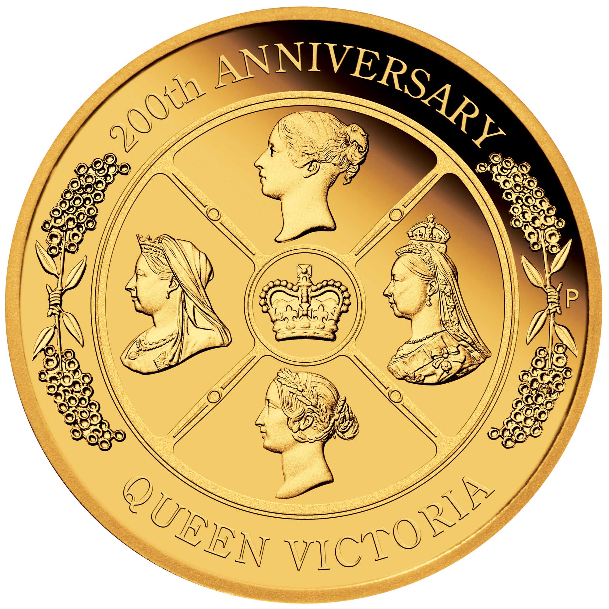 06 Queen Victoria 200th Anniversary Gold 2oz Proof  StraightOn HighRes