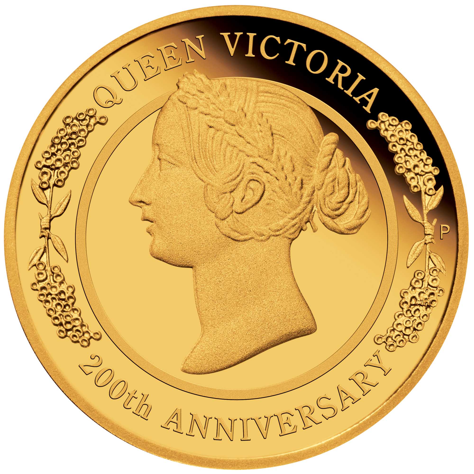 11 Queen Victoria 200th Anniversary  Gold 1 4oz Proof StraightOn HighRes