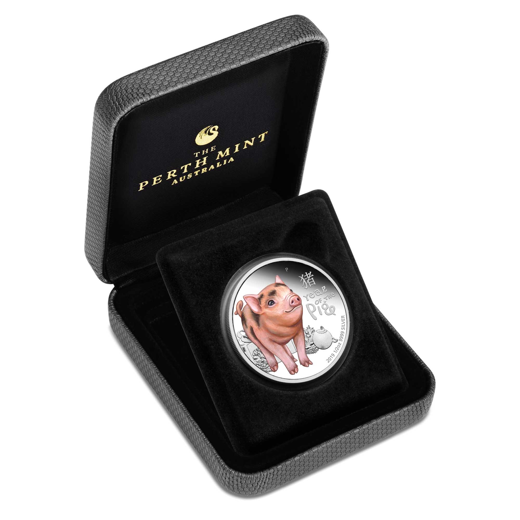 04 baby pig 2019 1 2oz silver proof InCase
