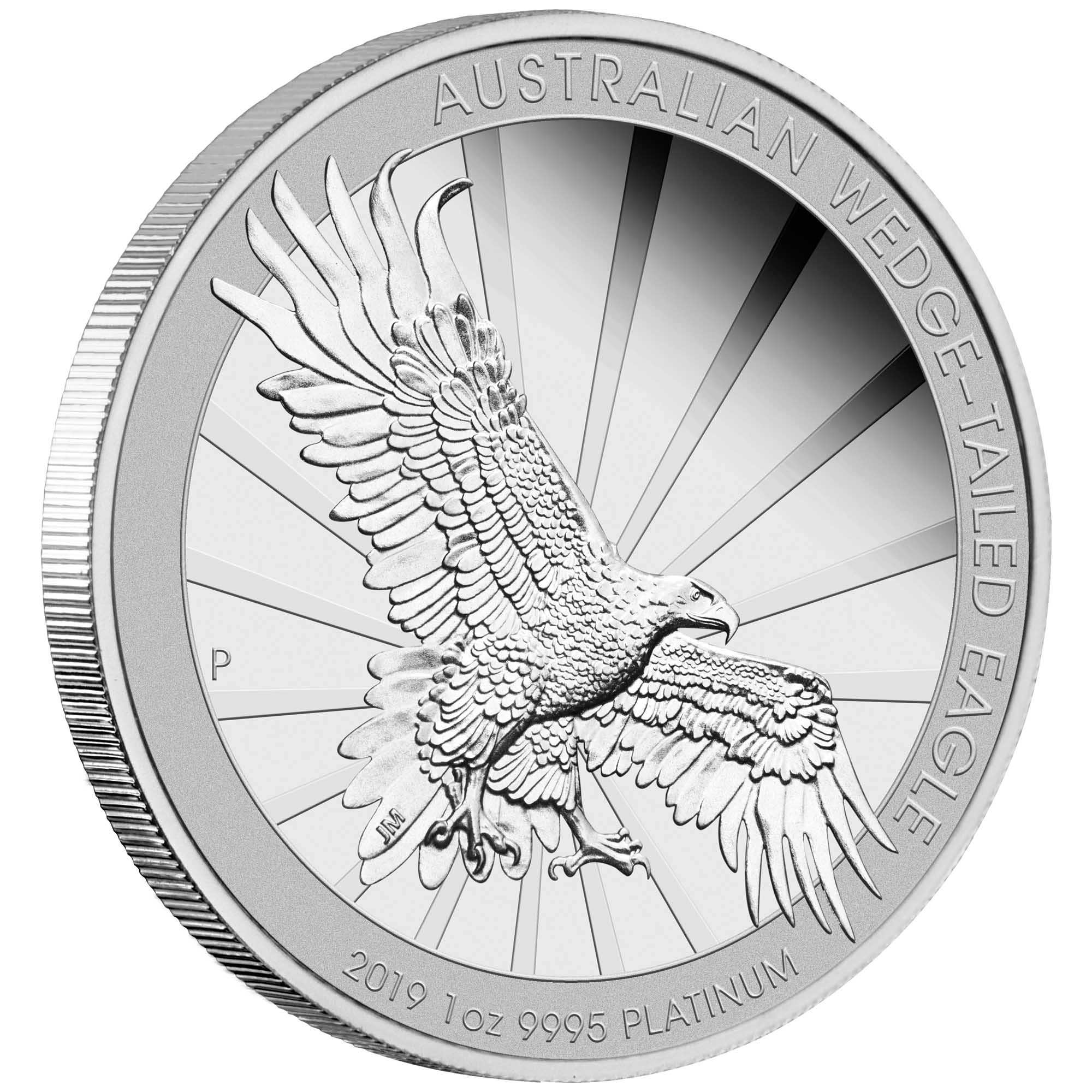 01 2019 AustralianWedgeTailedEagle Platinum 1oz Proof OnEdge HighRes