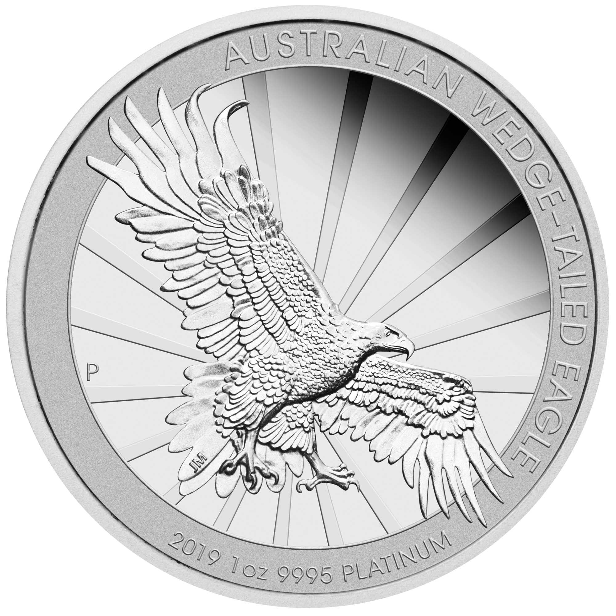 02 2019 AustralianWedgeTailedEagle  Platinum 1oz Proof StraightOn HighRes