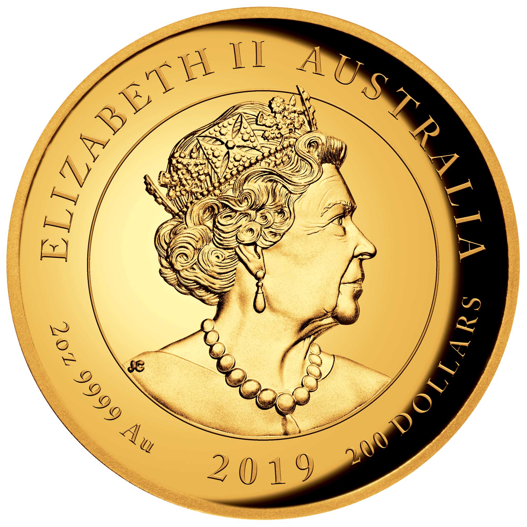 03 double dragon 2019 2oz gold proof high relief Obverse