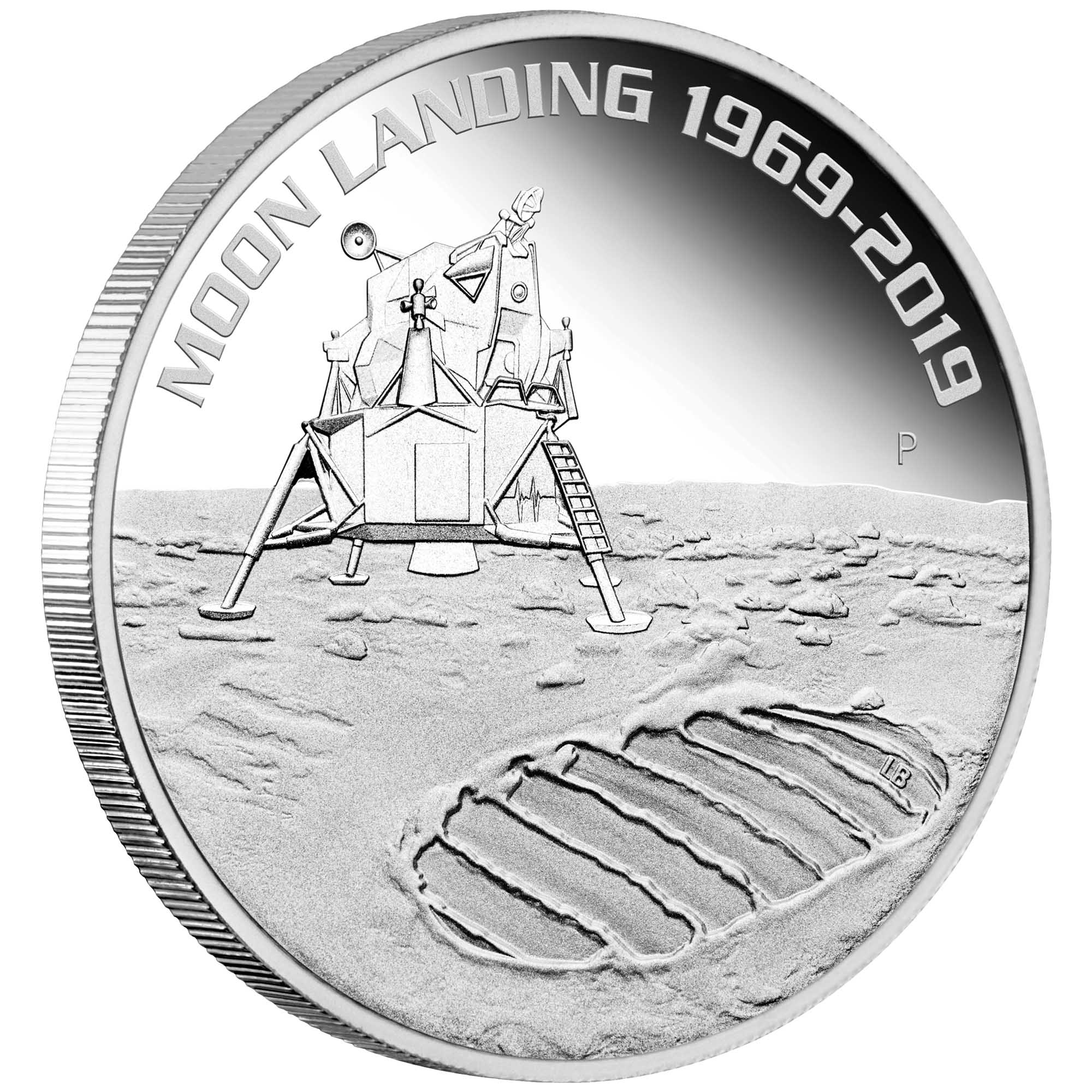 01 50th anniversary of the moon landing 2019 1oz silver proof OnEdge