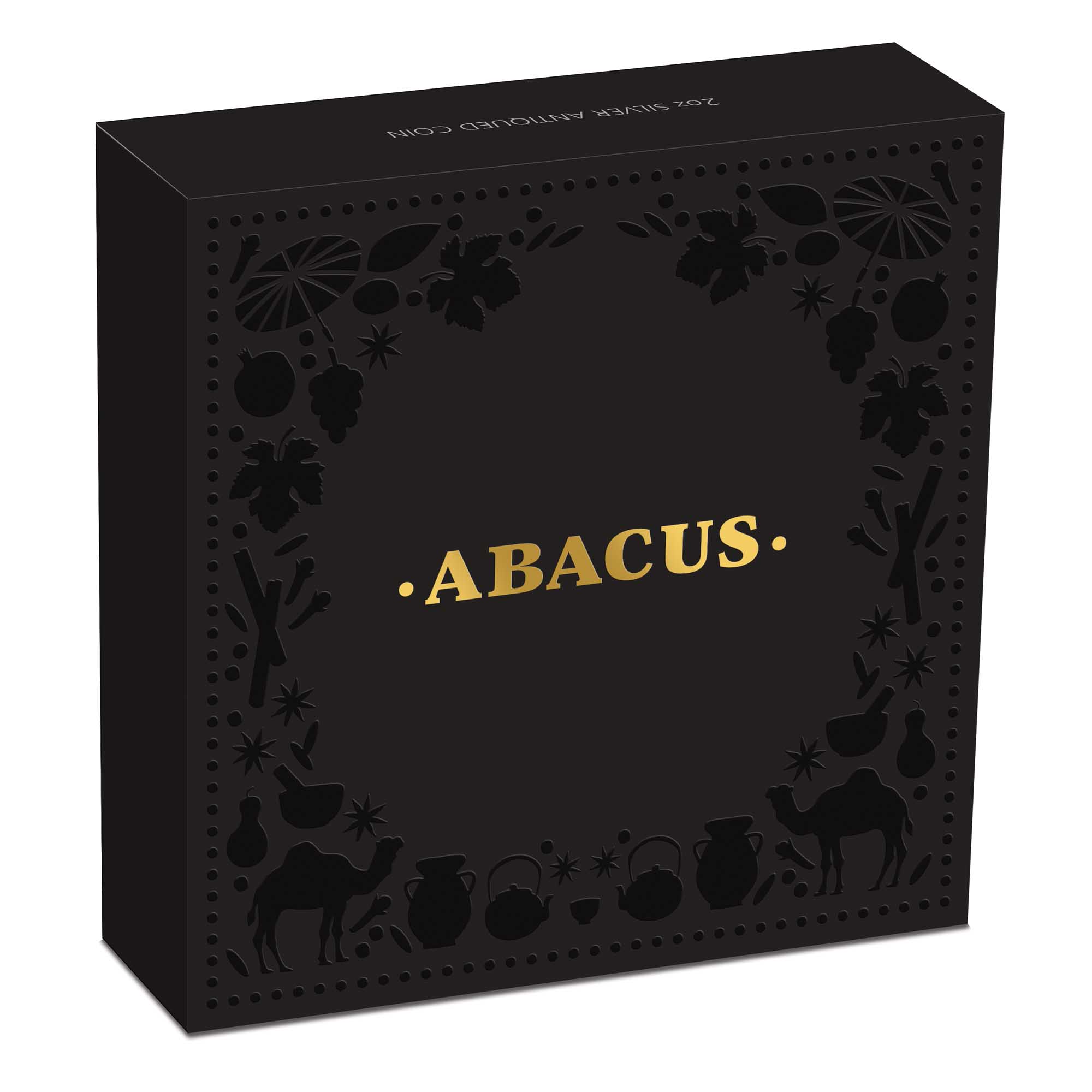 05 2019 Abacus 2oz Silver Antiqued Coin InShipper HighRes