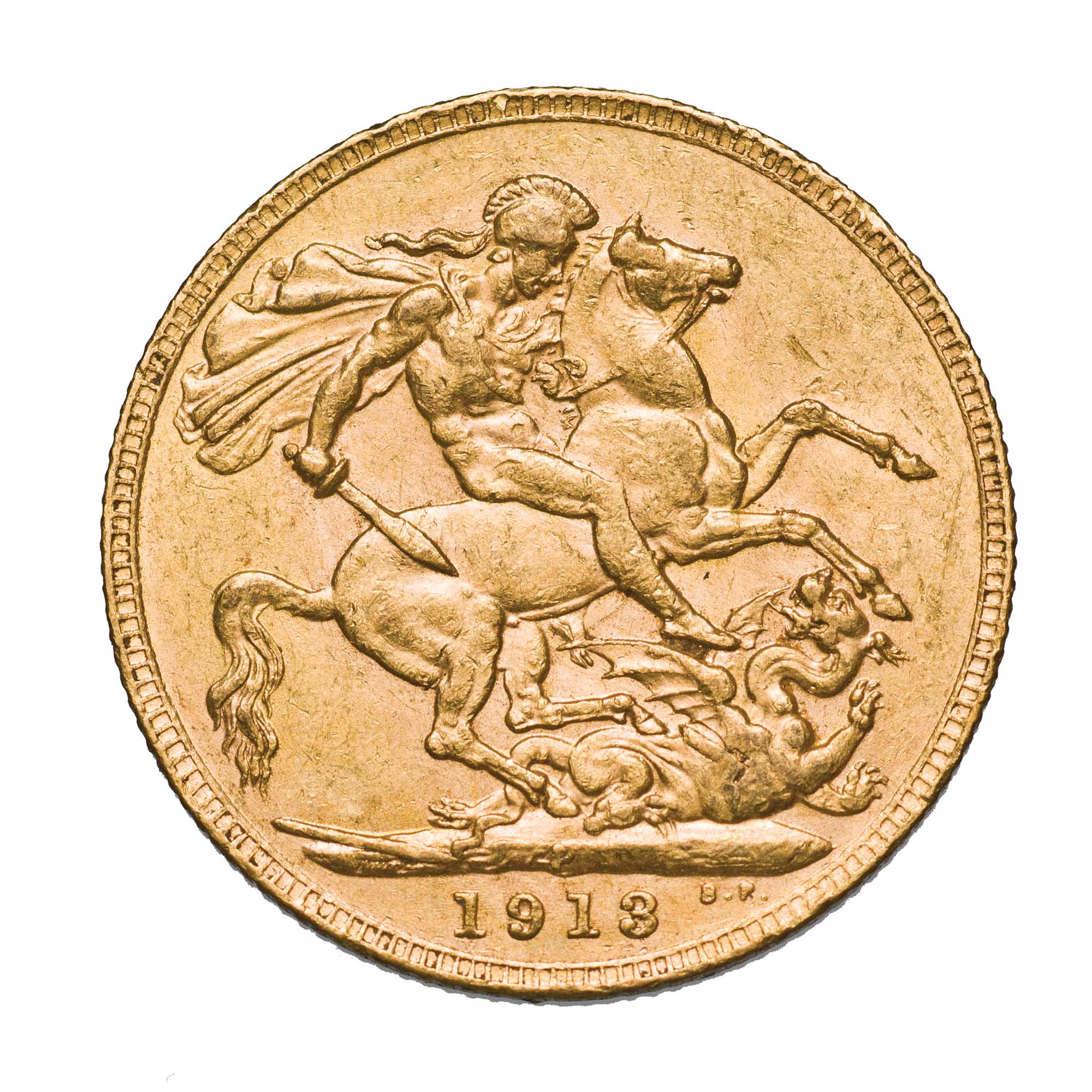 01 1913 king george v perth mint gold sovereign 2019 gold StraightOn