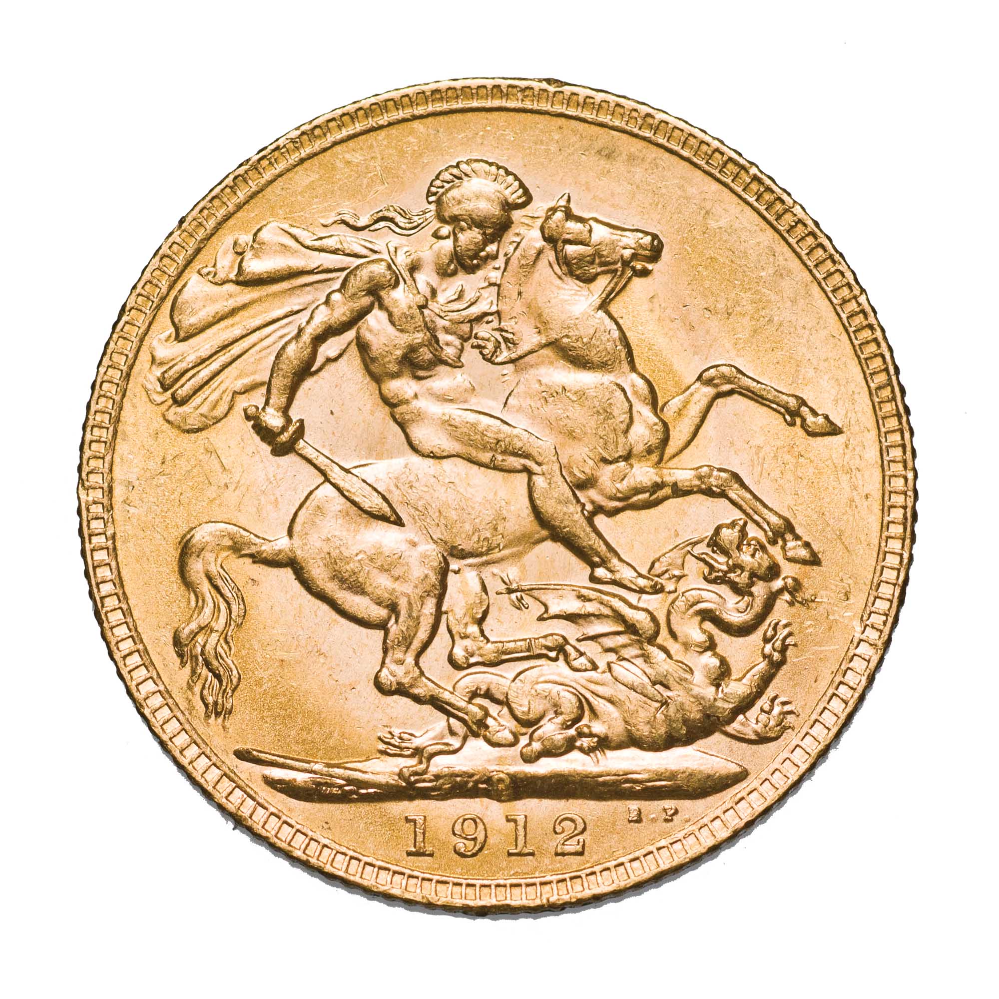 01 1912 king george v perth mint gold sovereign 2019 gold StraightOn