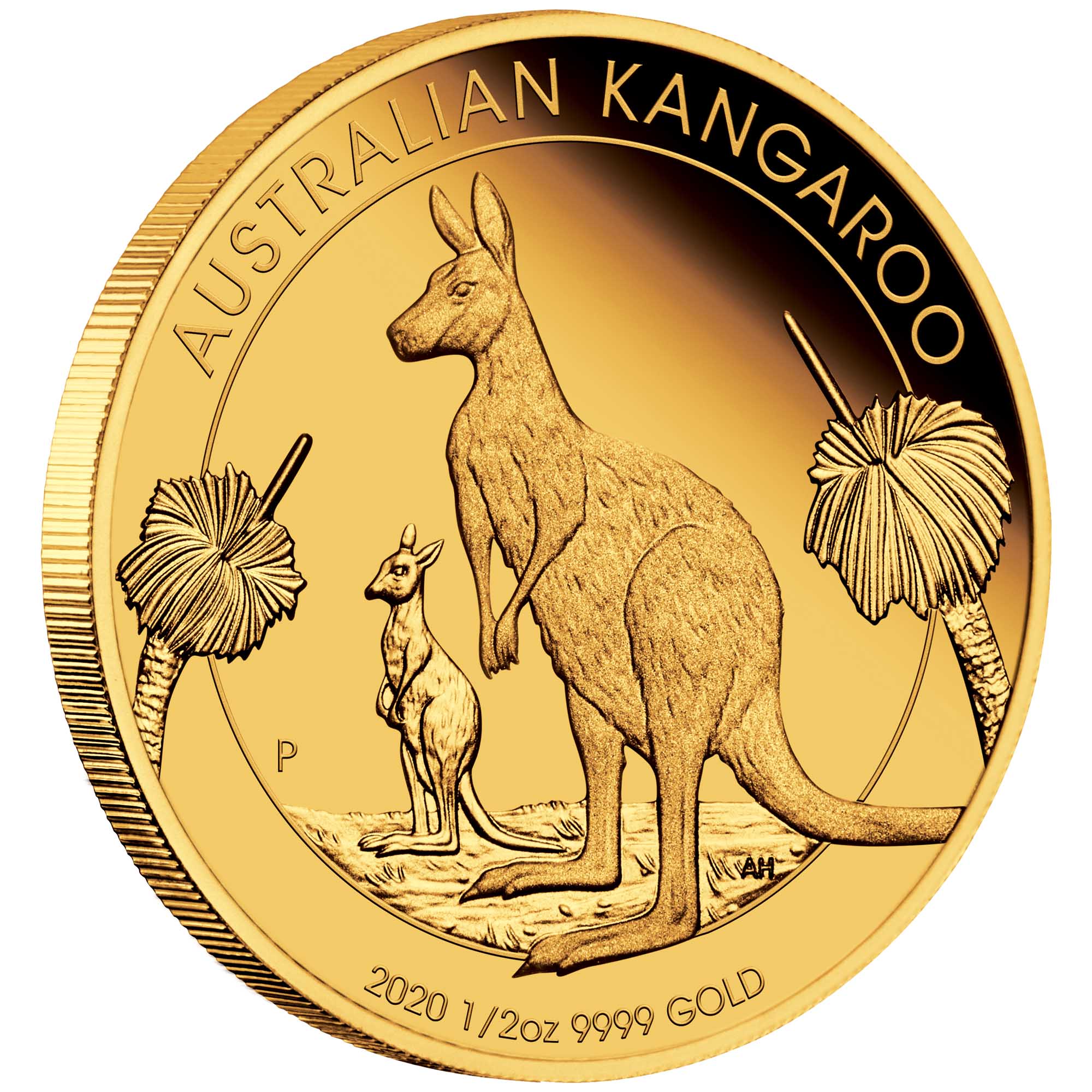 02 australian kanagroo 2020 gold proof OnEdge