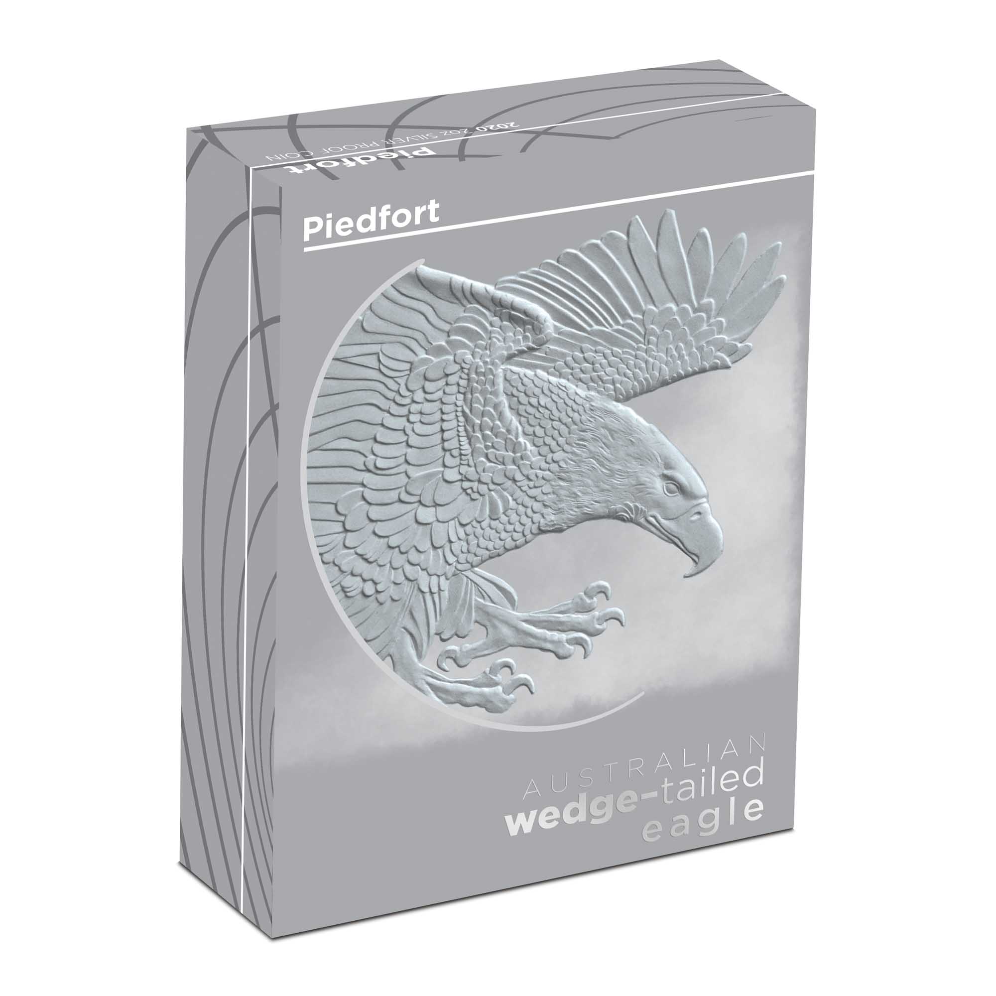 05 australian wedge tailed eagle piedfort 2020 2oz silver proof InShipper