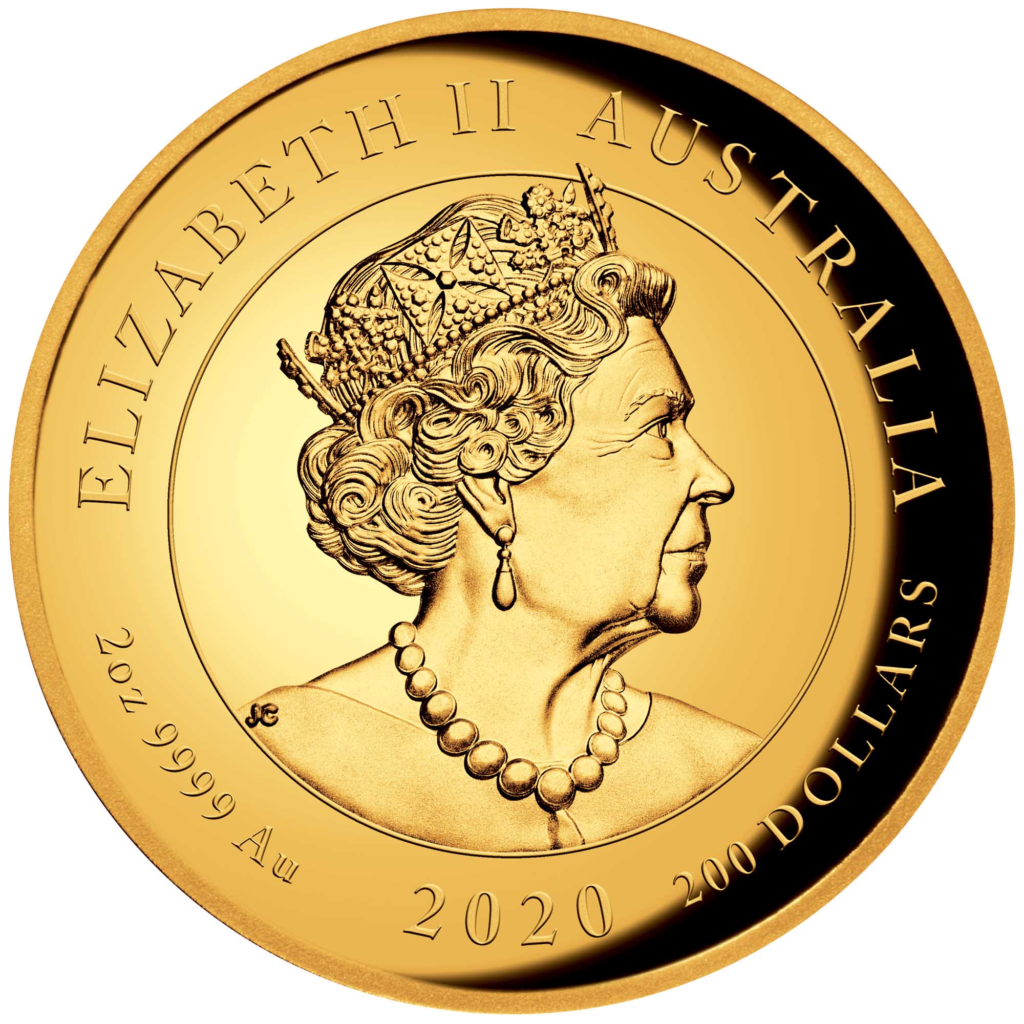 03 double pixiu 2020 2oz gold proof high relief Obverse