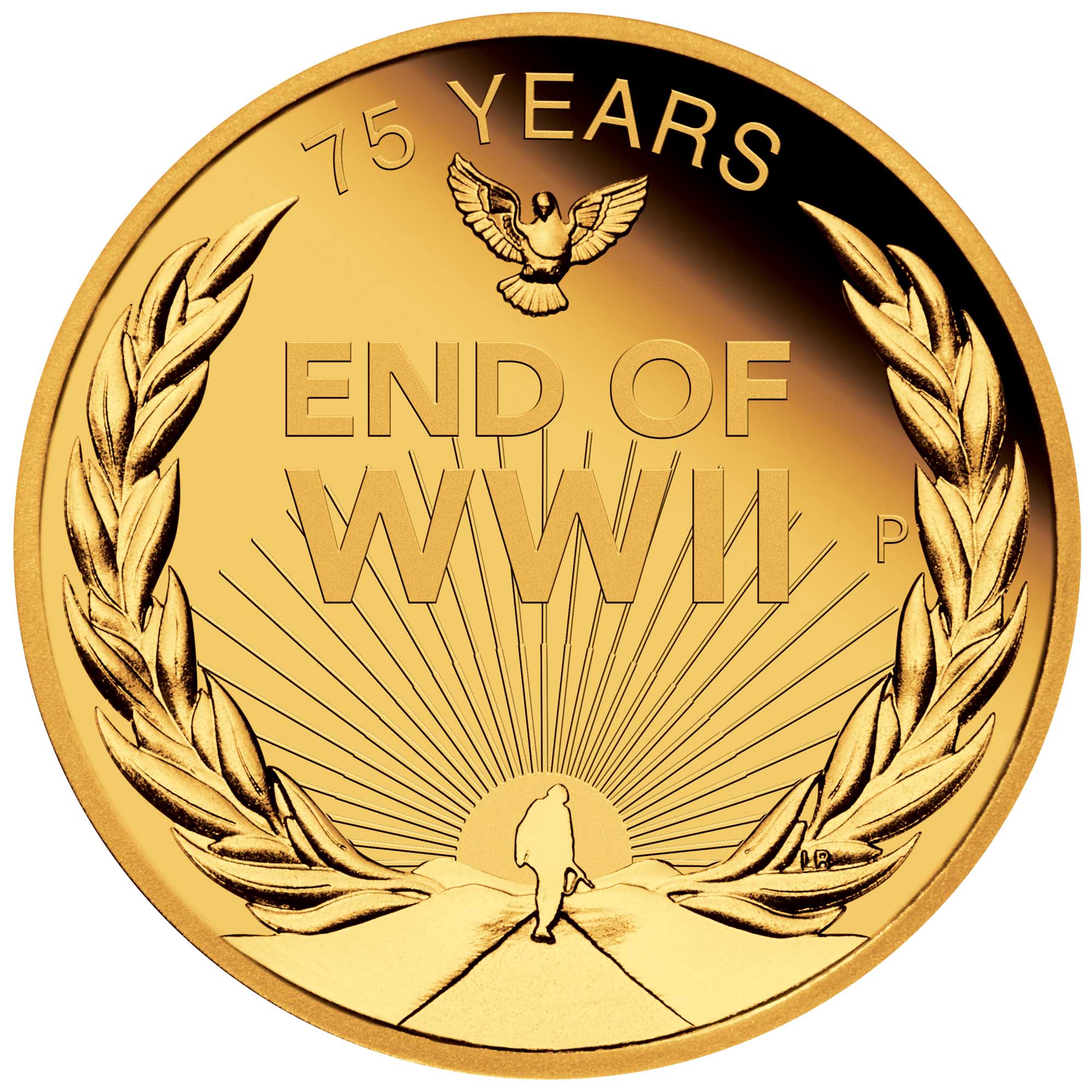 End of WWII 75th Anniversary 2020 1/4oz Gold Proof Coin