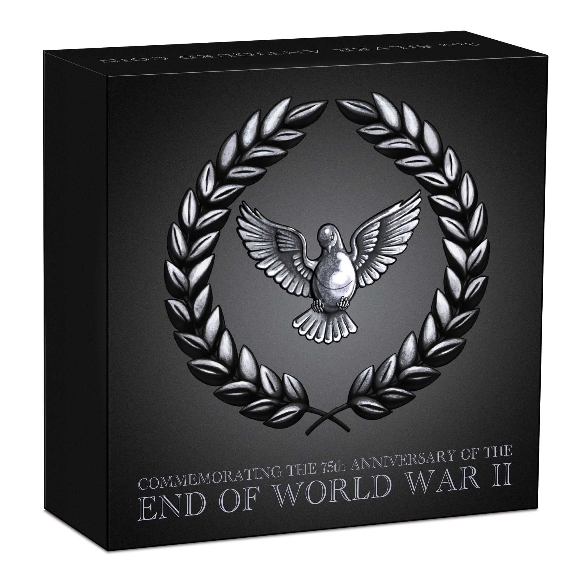 05 end of wwii 75th anniversary 2020 2oz silver antiqued InShipper