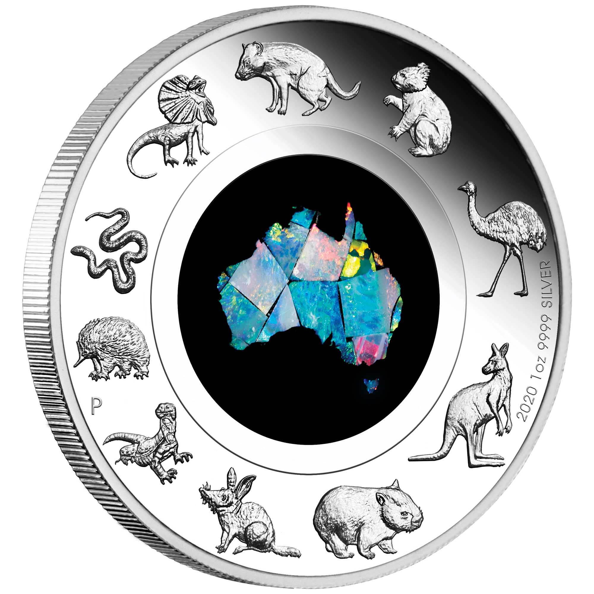 01 2020 Great Southern Land 1oz Silver Proof Opal OnEdge HighRes