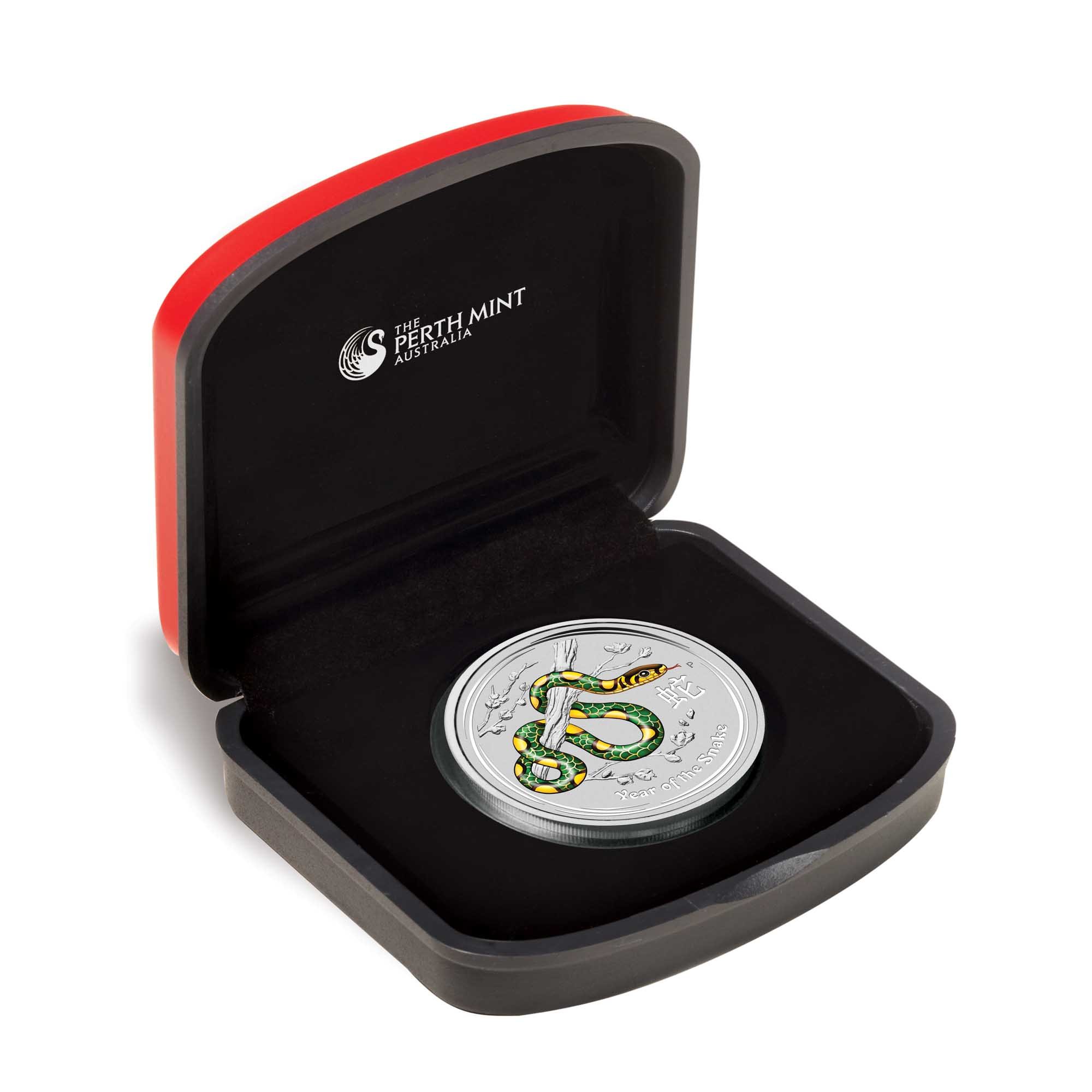 04 2013 BerlinShowSpecial Snake Silver 1oz Coloured InCase