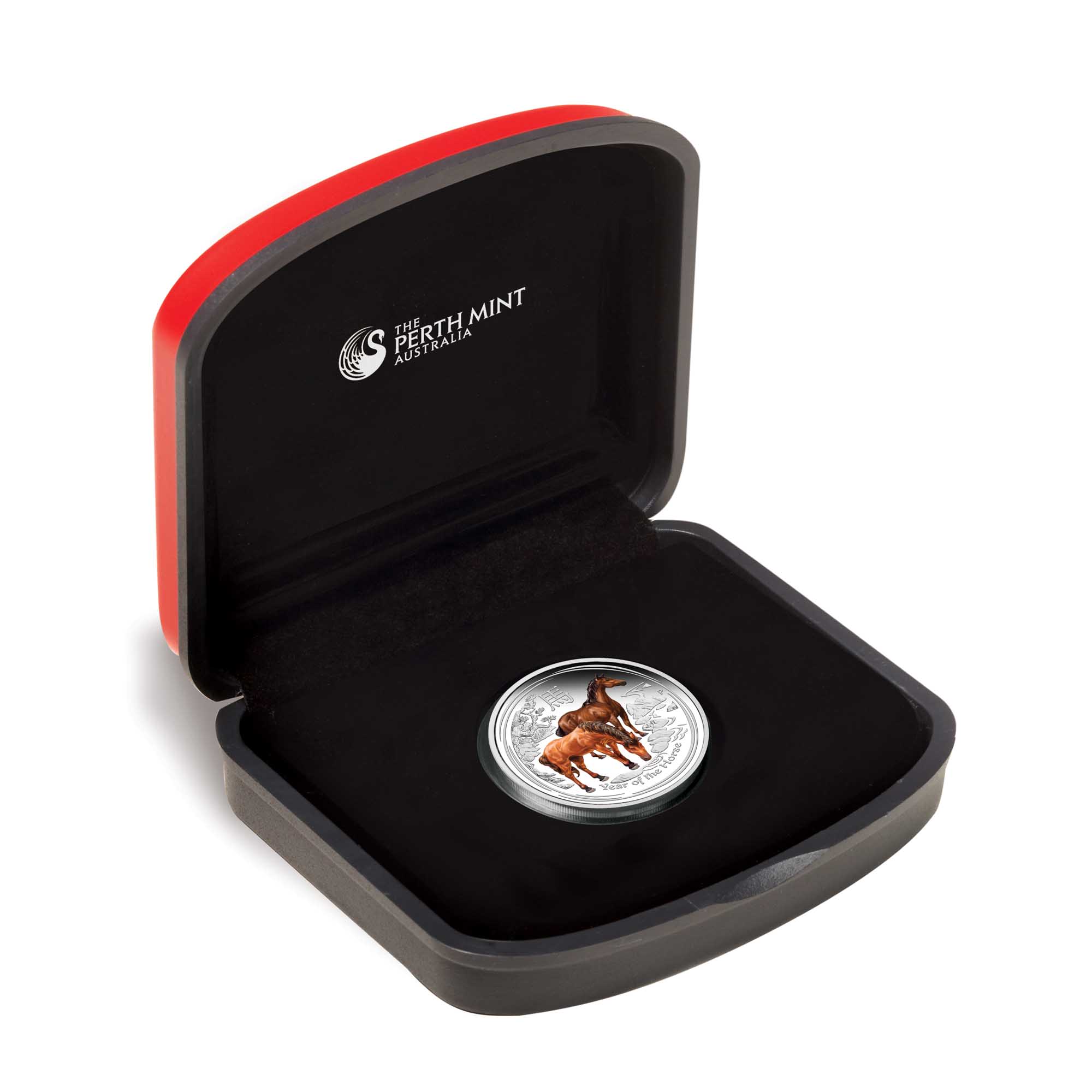07 2014 Lunar YearOfTheHorse Silver 1 2oz Coloured Proof InCase HighRes