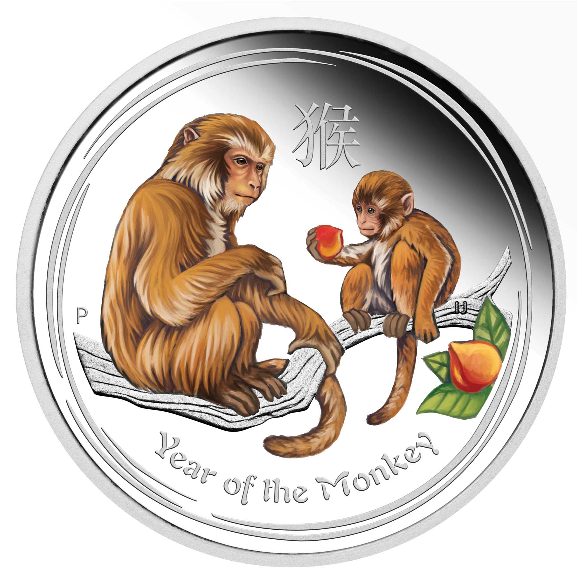 02 australian lunar series ii year of the monkey 2016 1 2oz silver proof coloured StraightOn
