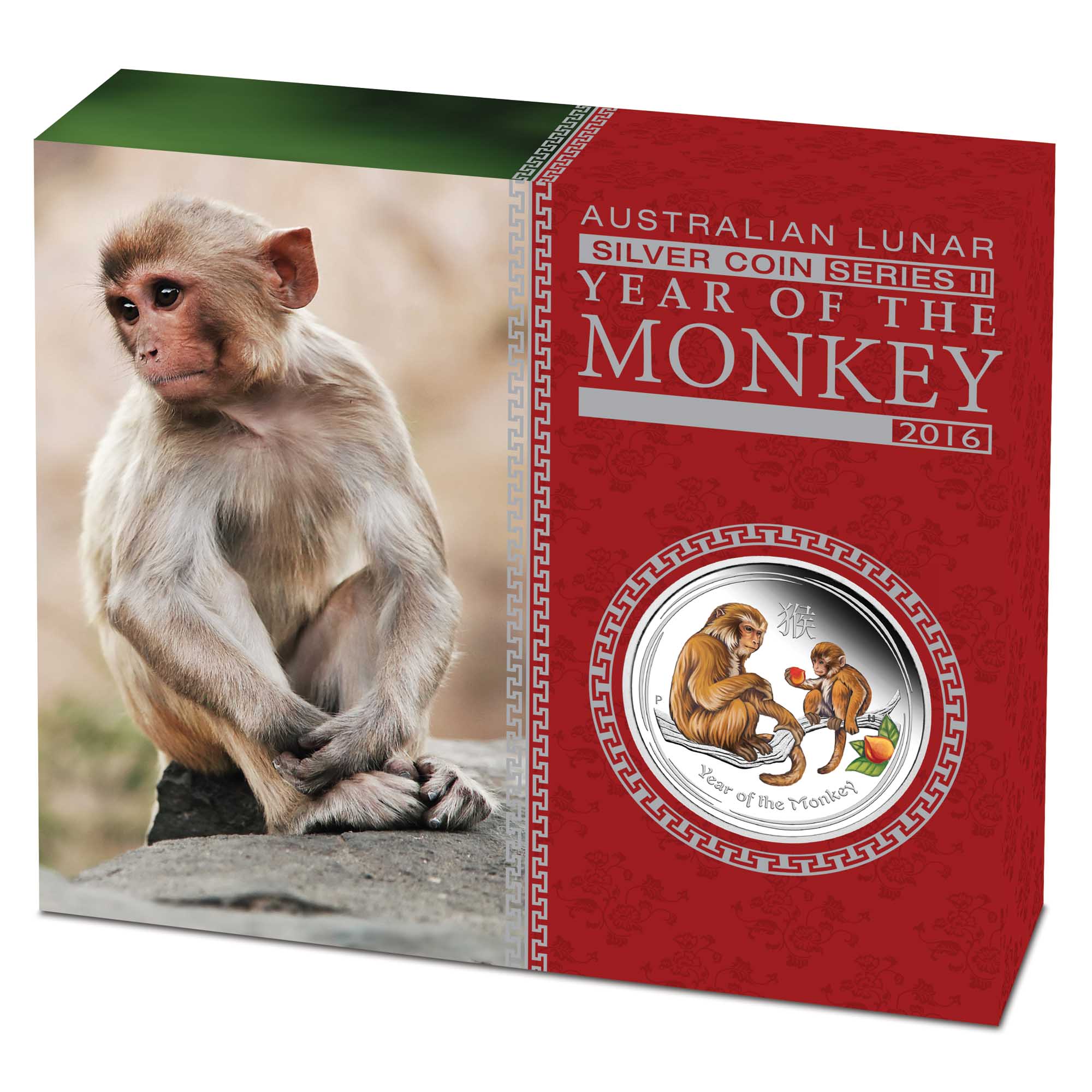 05 australian lunar series ii year of the monkey 2016 1 2oz silver proof coloured InShipper