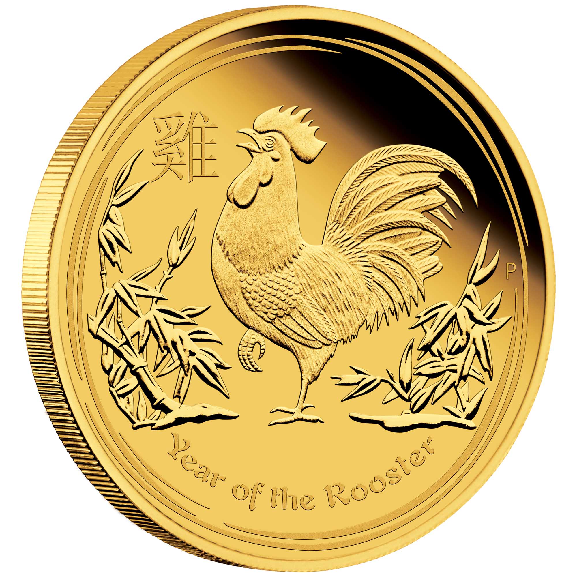01 australian lunar series ii year of the rooster 2017 1 4oz gold proof OnEdge