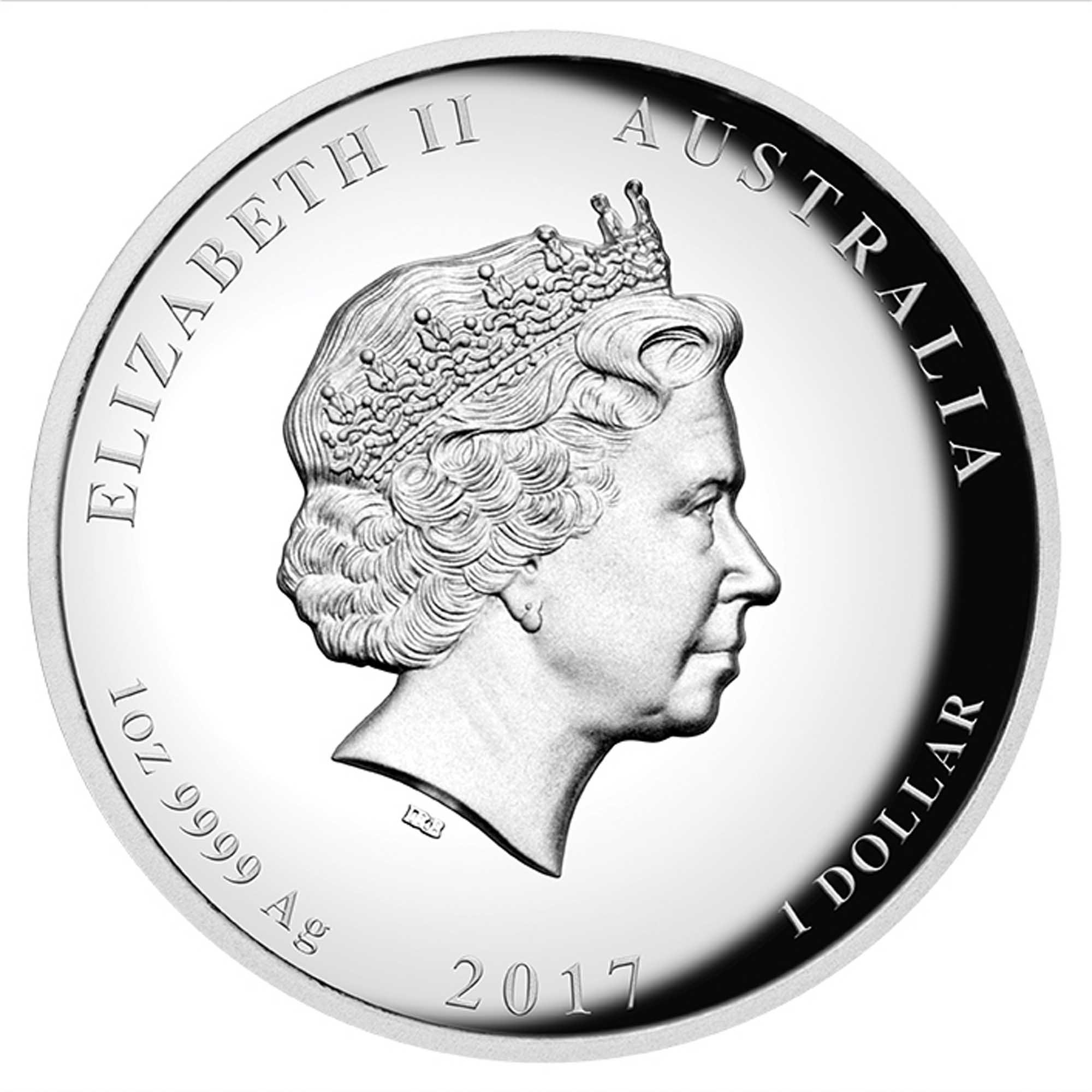 2017 Rooster 1oz Silver Proof High Relief Coin