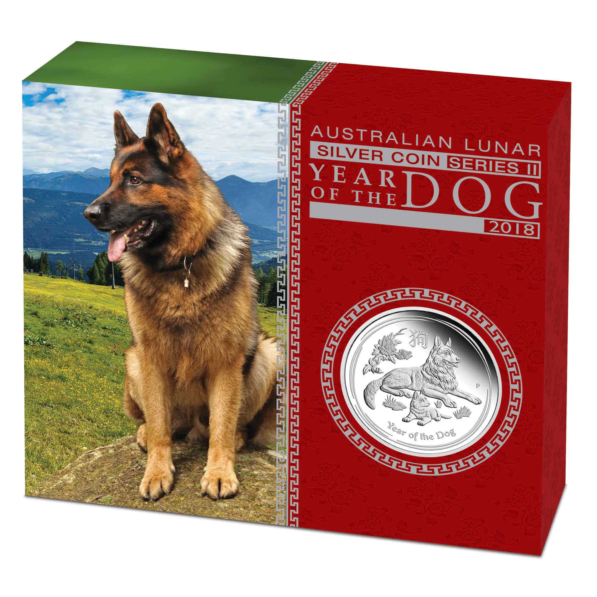 05 australian lunar silver coin series year of the dog 2018 1oz silver proof InShipper