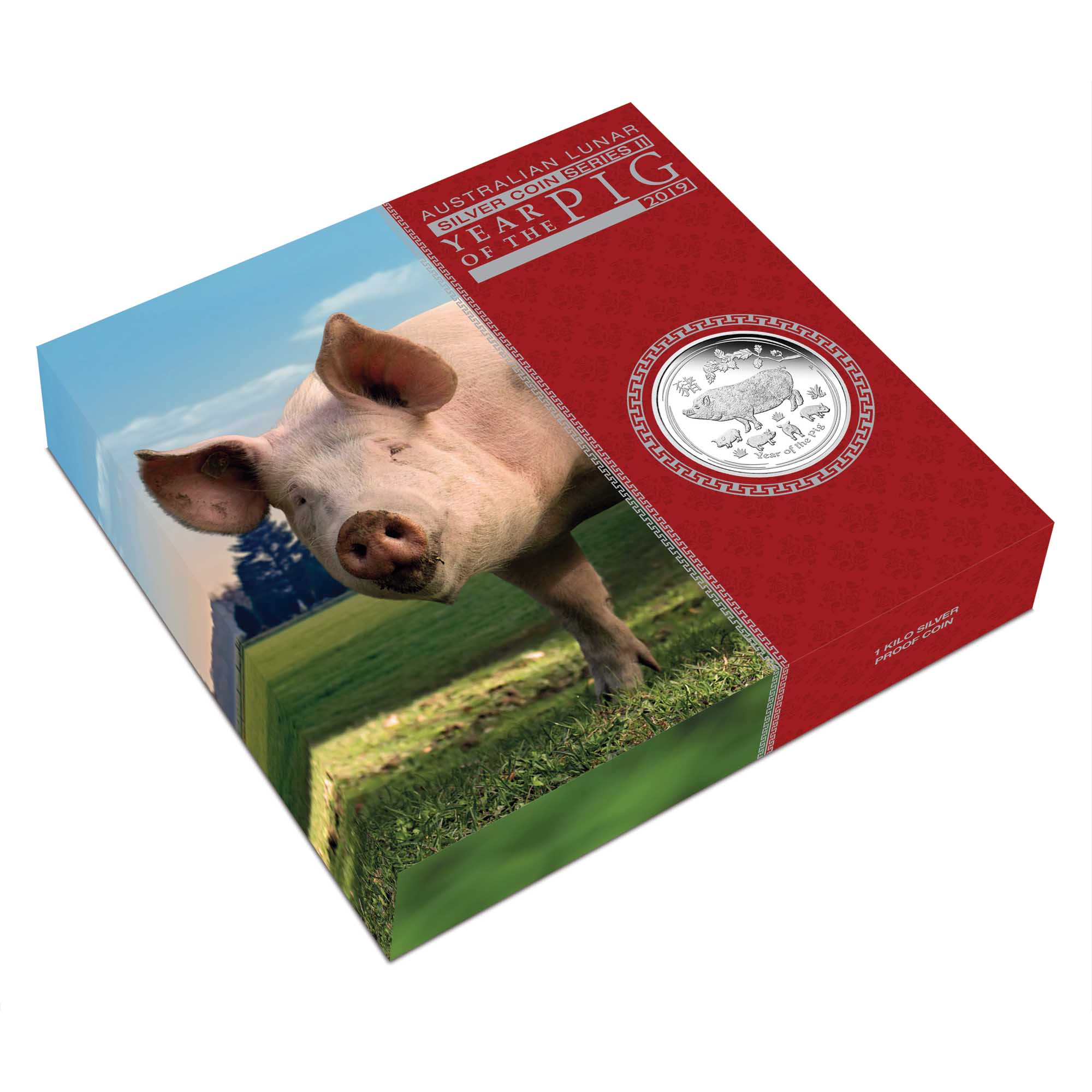 14 2019 YearOfThePig Silver 1Kilo Proof InShipper HighRes