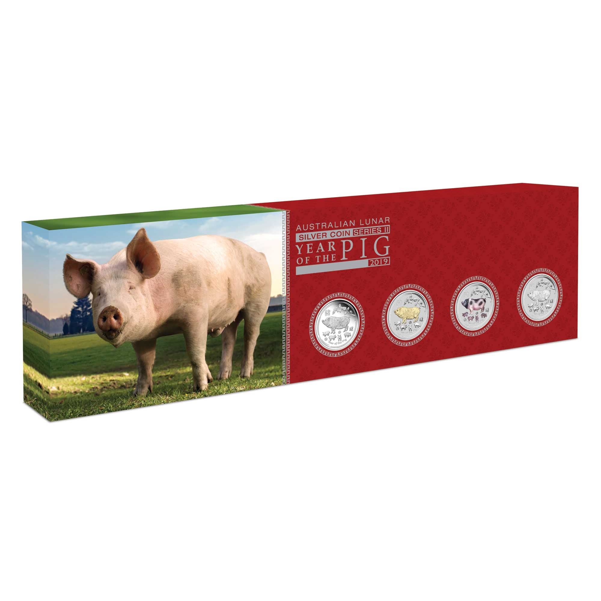 Australian Type Set 2019 Year of the Pig 1oz Silver Typeset Collection