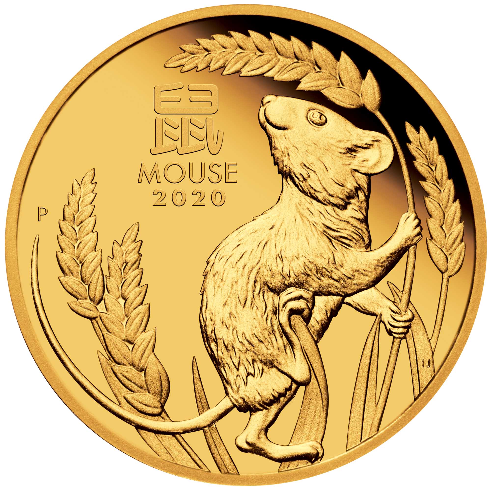 02 australian lunar series iii year of the mouse 2020 1oz gold proof StraightOn