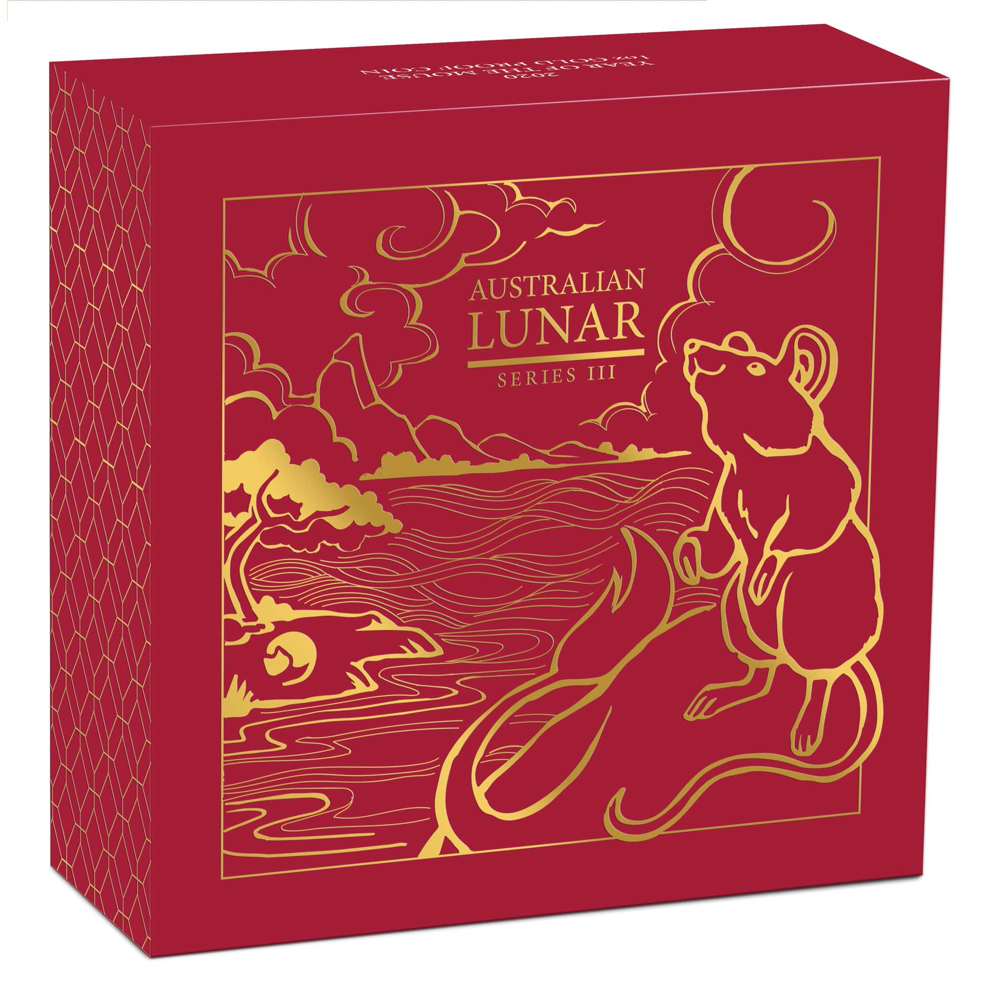 05 australian lunar series iii year of the mouse 2020 1oz gold proof InShipper