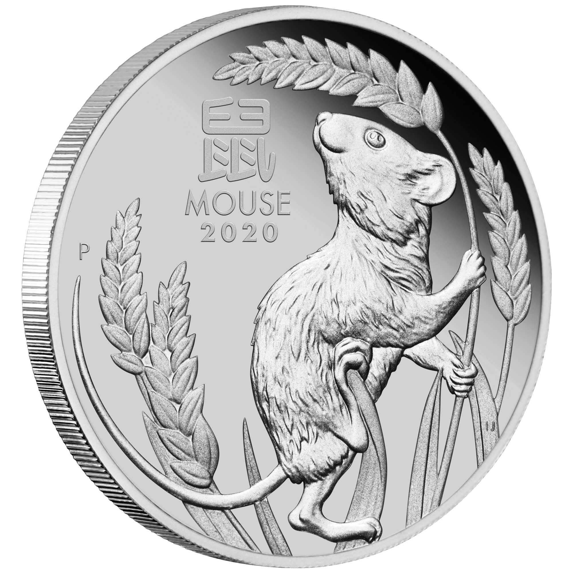 01 australian lunar series iii year of the mouse 2019 1oz platinum proof OnEdge