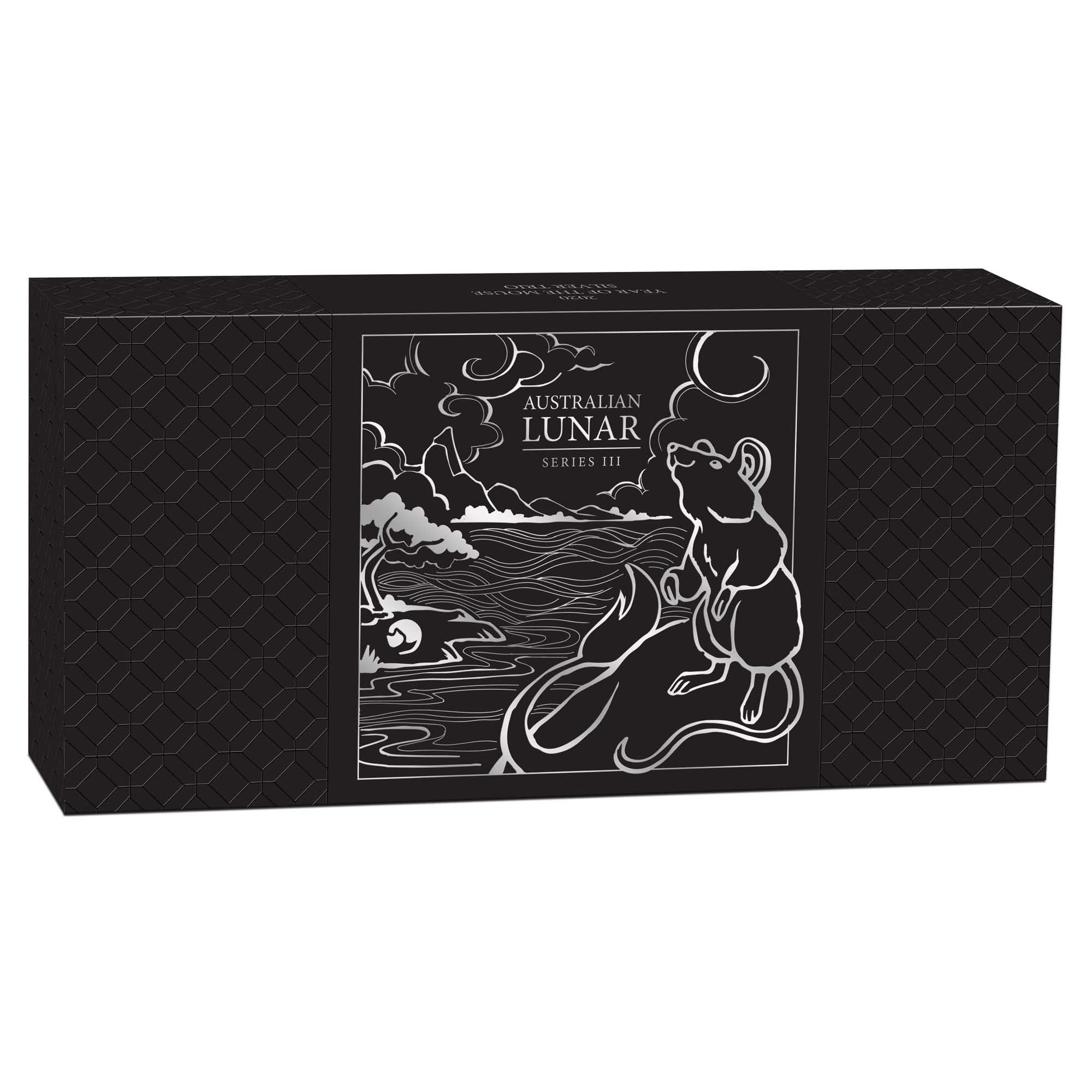 011 australian lunar series iii year of the mouse trio 2020 1oz silver InShipper