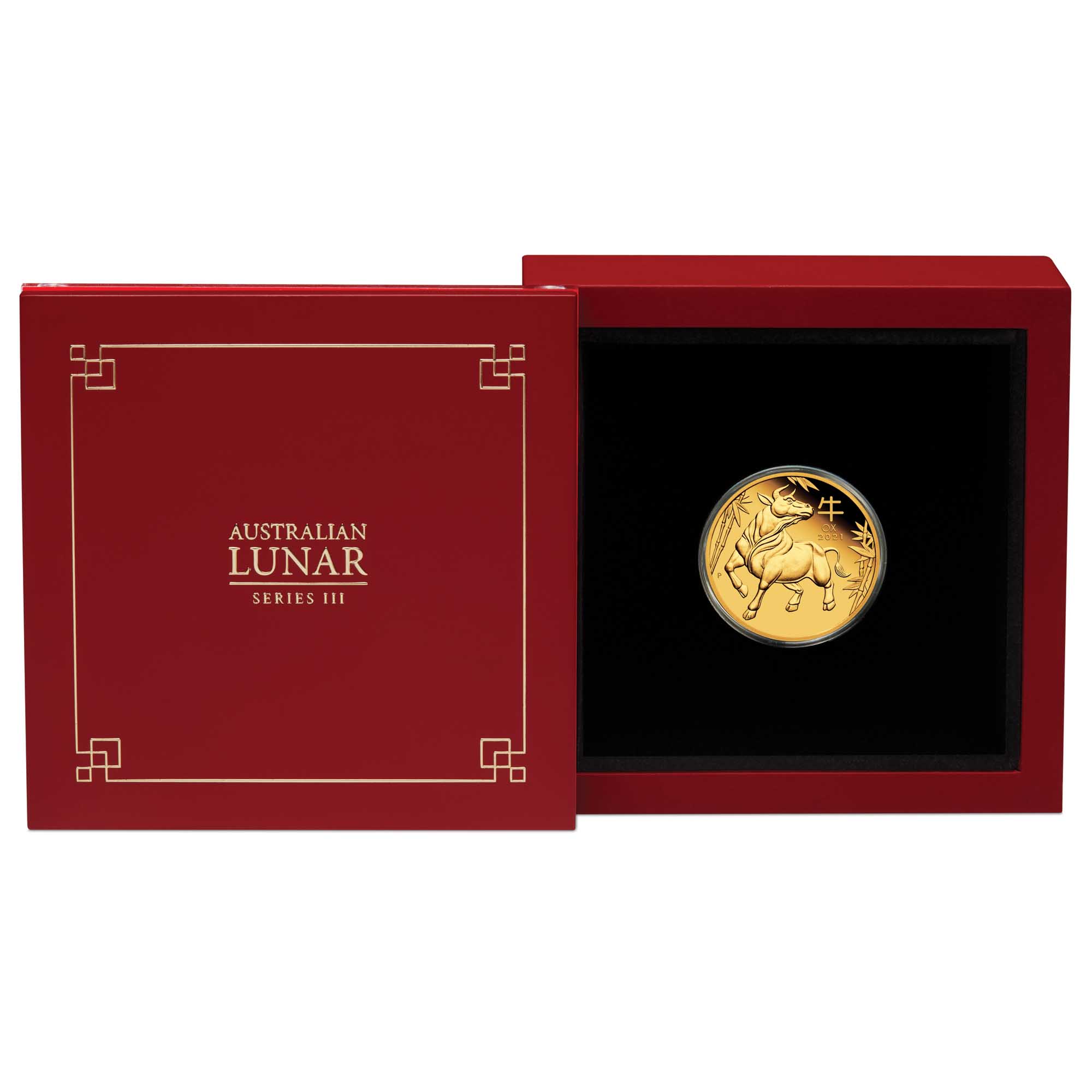 04 australian lunar series iii 2021 year of the ox gold proof InCase