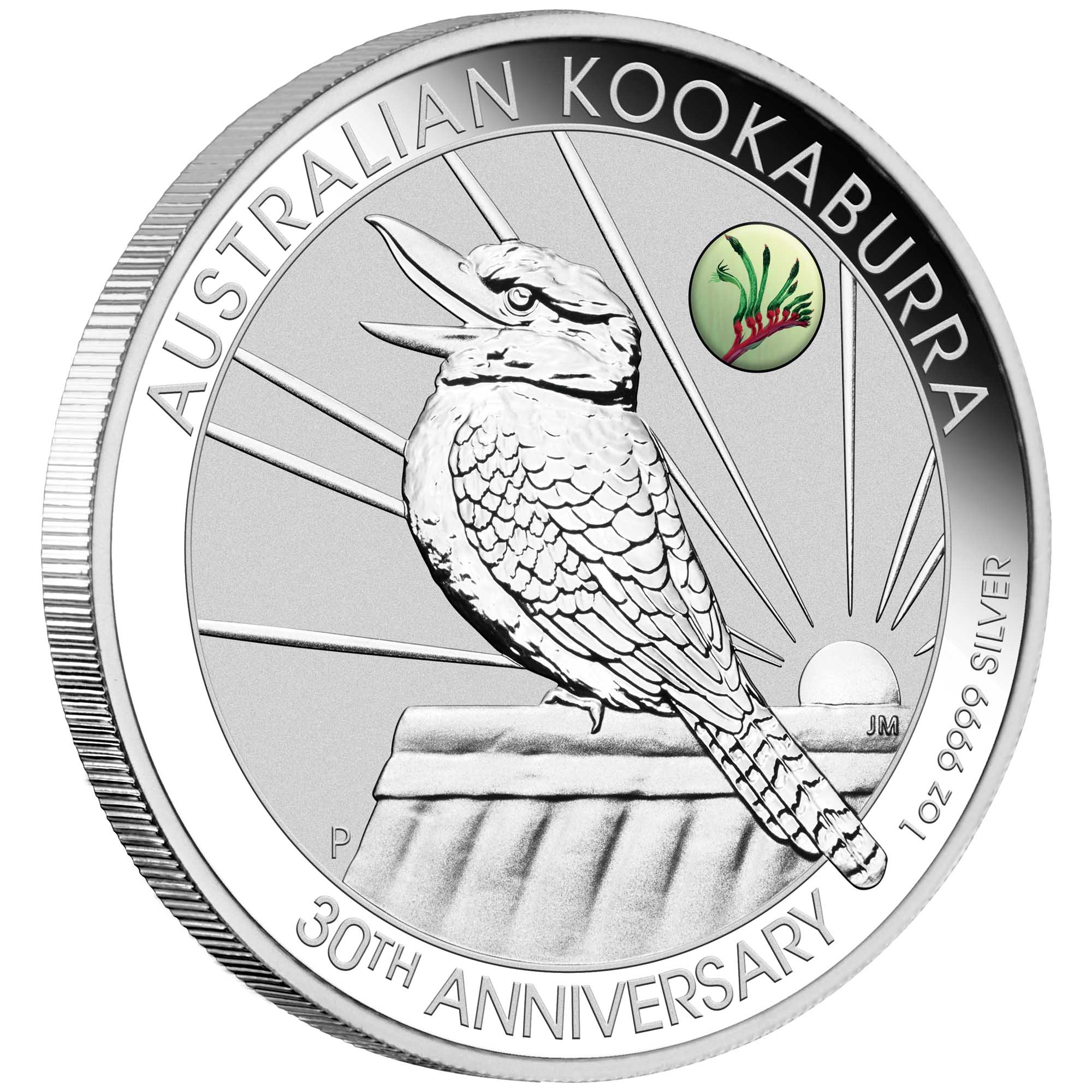 01 perth anda money expo special 30th anniversary australian kookaburra with kangaroo paw 2019 1oz silver privy OnEdge