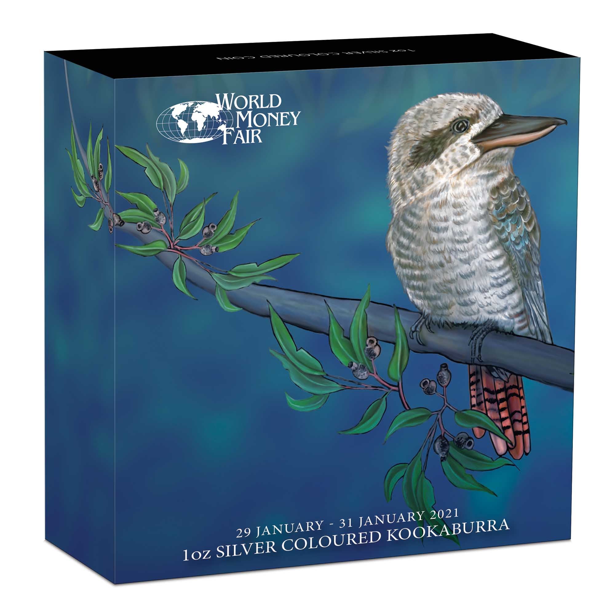 World Money Fair Australian Kookaburra 2021 1oz Silver Coin