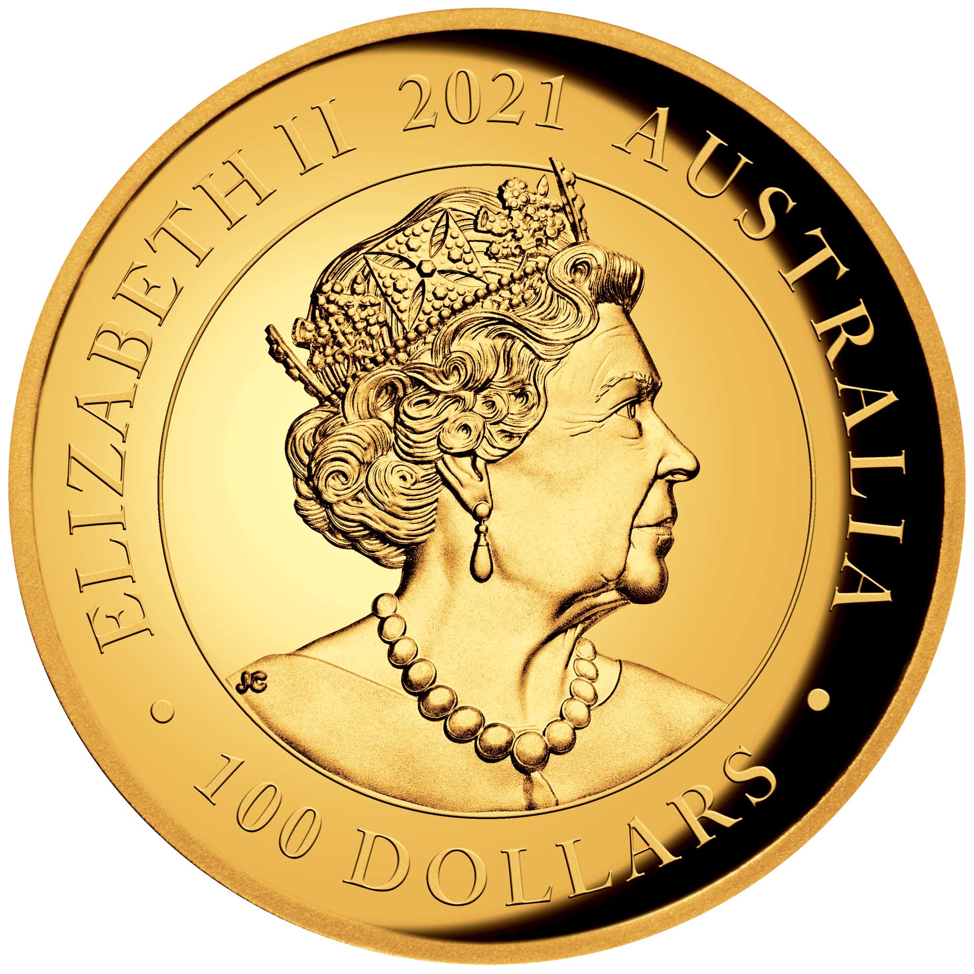 03 australian swan 2021 1oz gold proof high relief Obverse