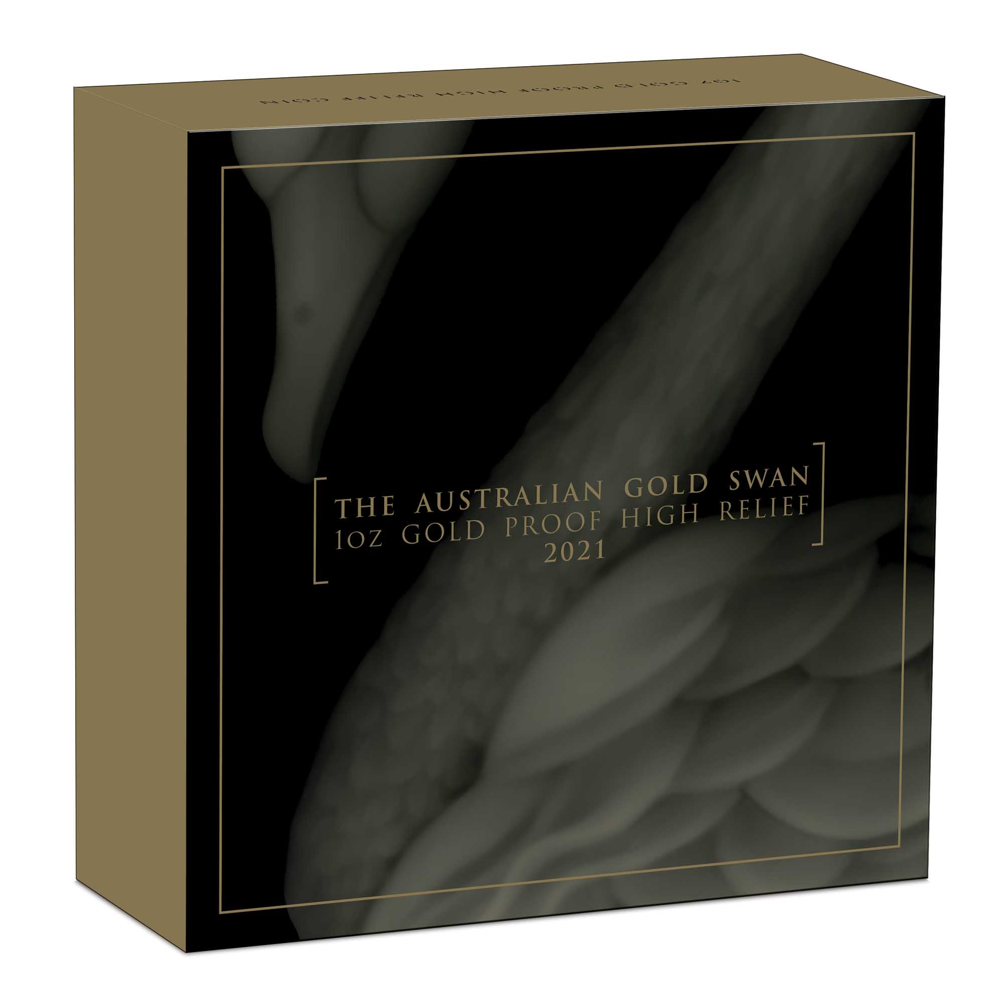 05 australian swan 2021 1oz gold proof high relief InShipper