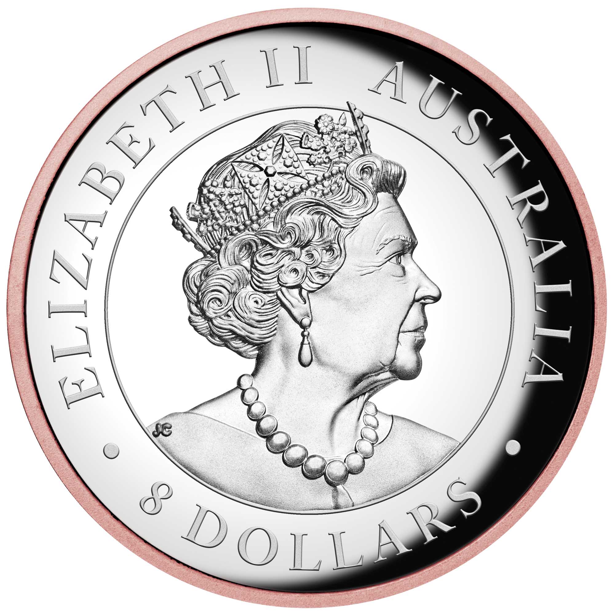03 2021 Australian Koala 5oz Silver Proof High Relief Rose Gold Gilded Coin Obverse HighRes