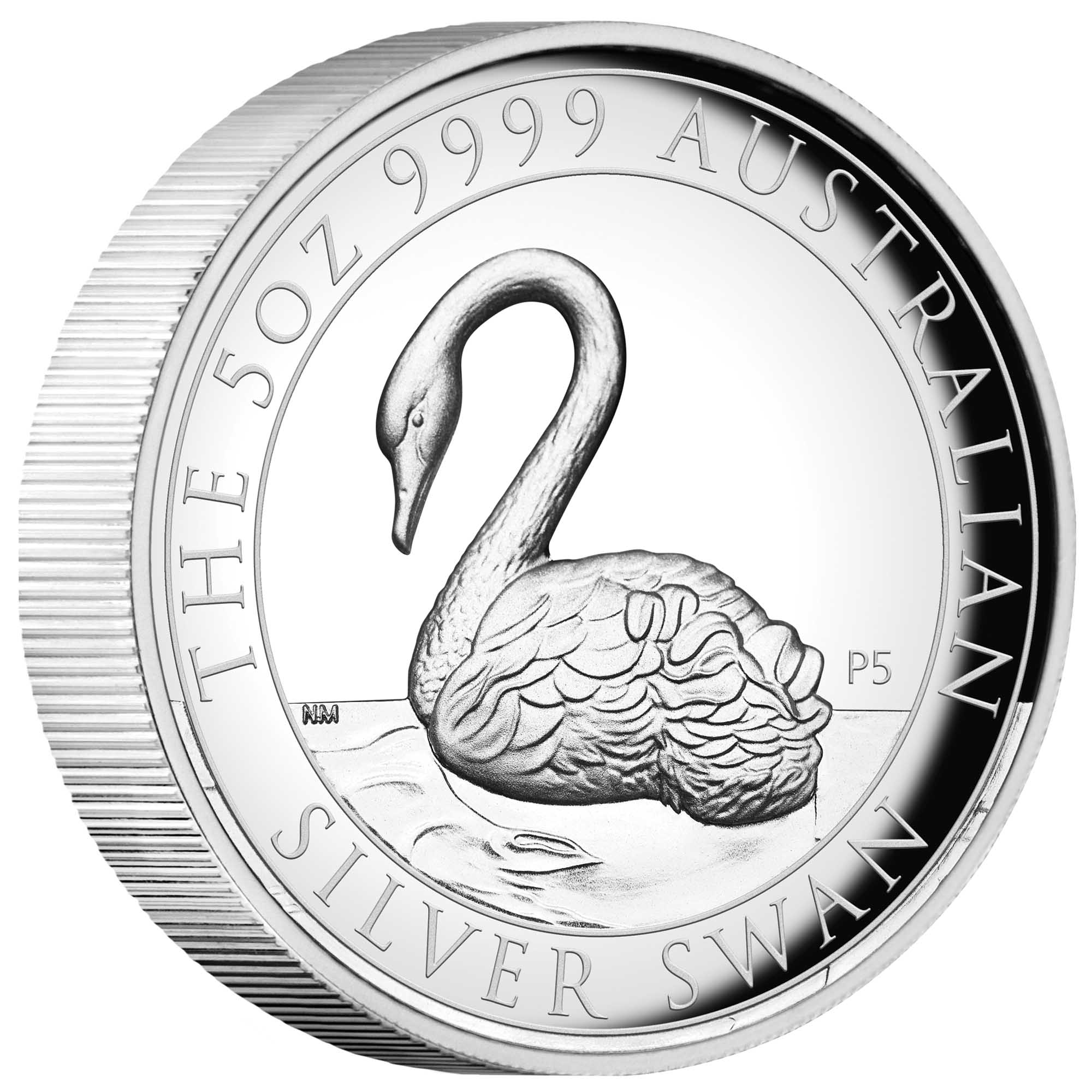 01 2021 Swan 5oz Silver Proof High Relief Coin OnEdge HighRes (1)