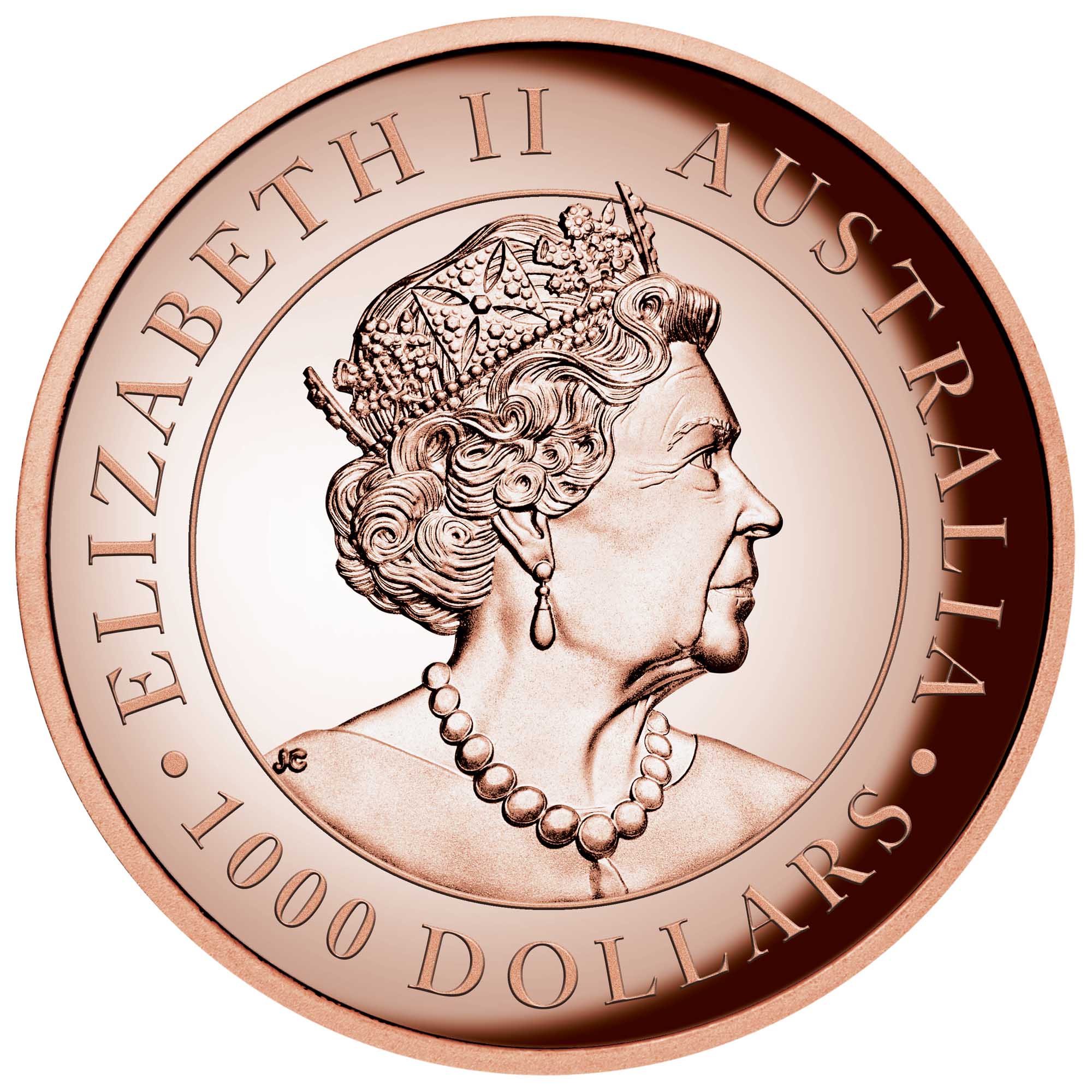 03 2021 KimberleySunset 5oz Rose Gold Proof HighRelief Coin Obverse HighRes