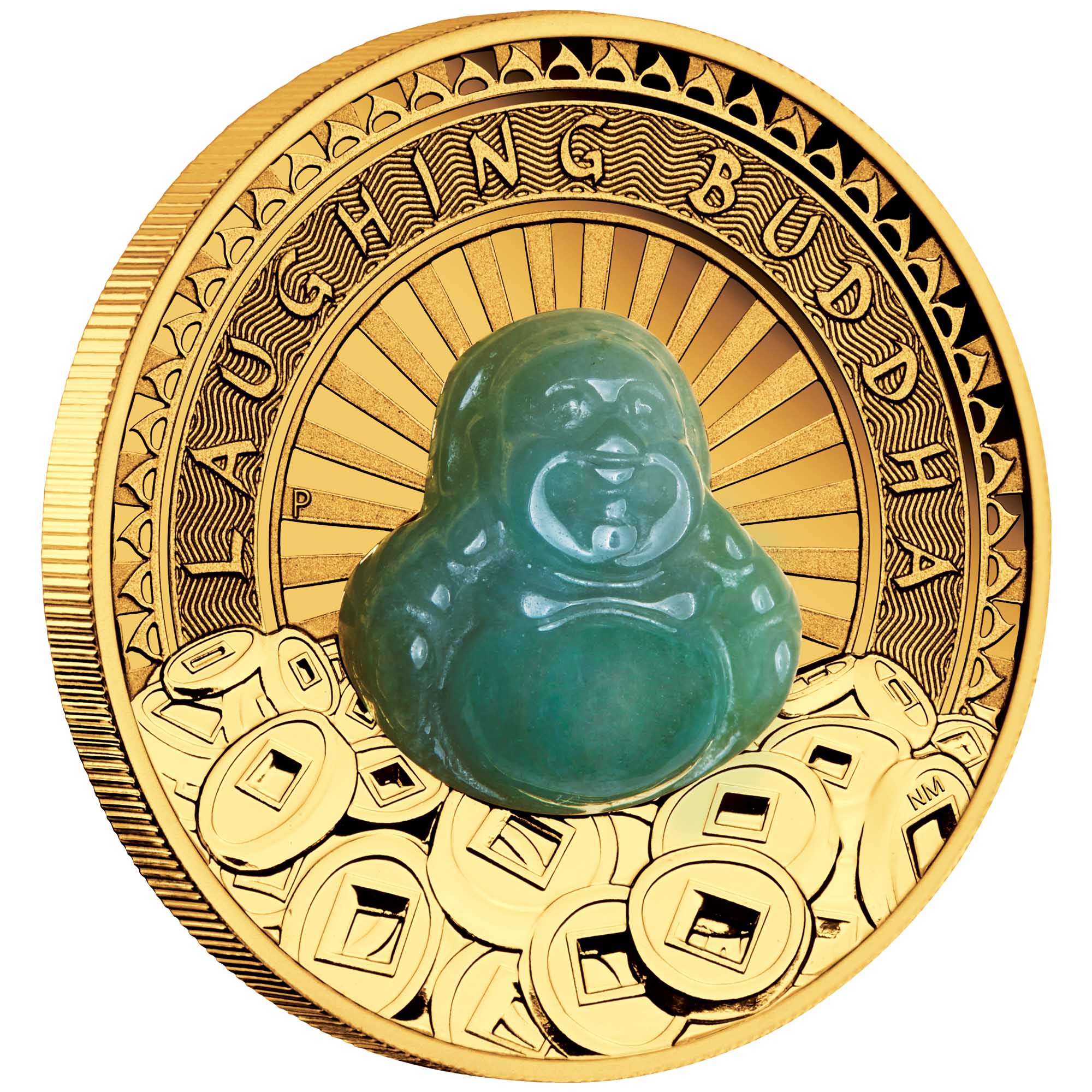 01 laughing buddha 2021 1oz gold proof OnEdge