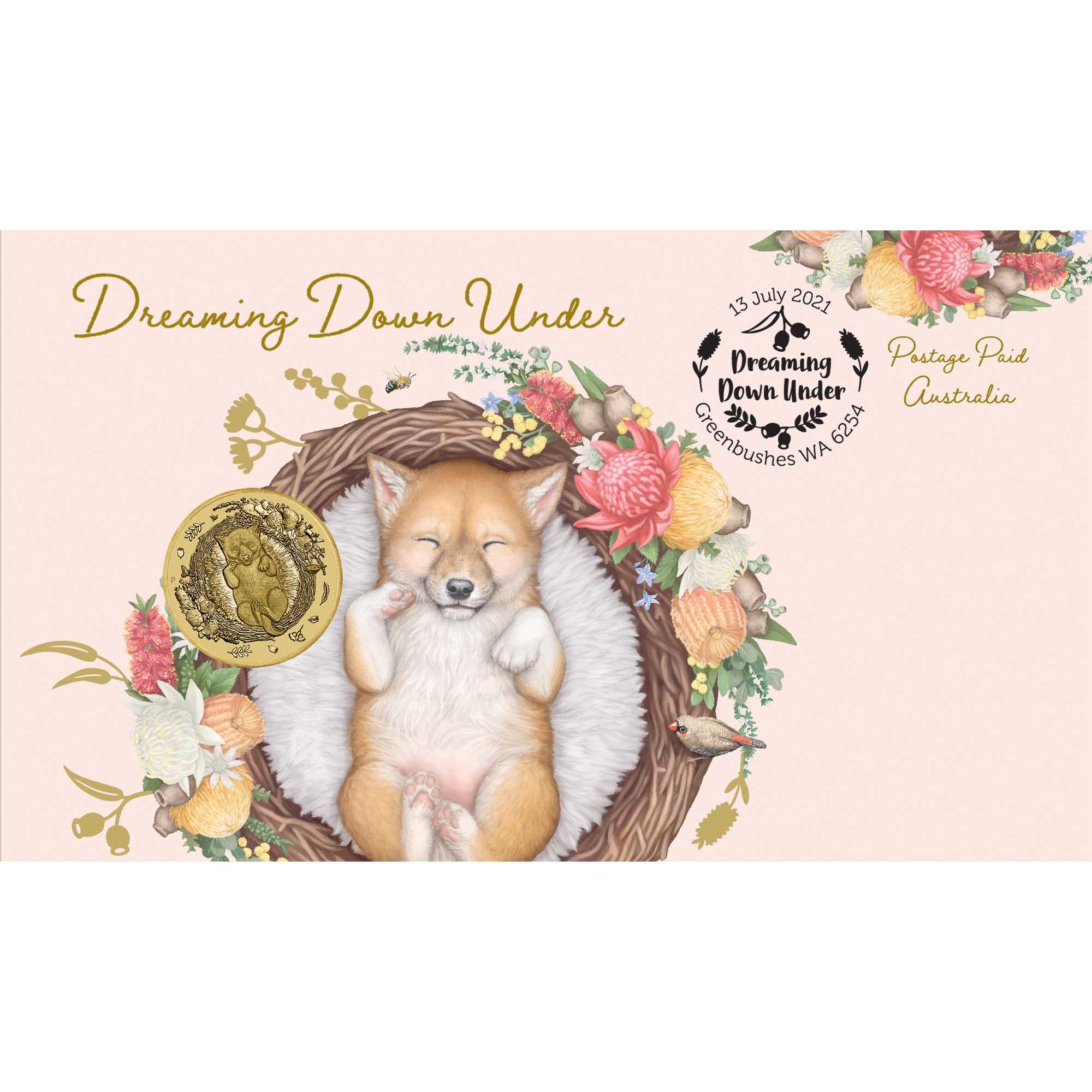 04 dreaming down under 2013 dingo 2021 postal numismatic cover PNC