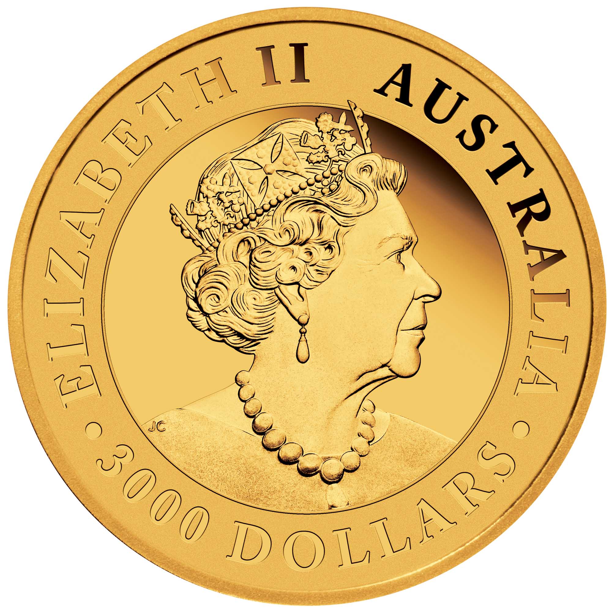 03 2021 Australian WedgeTailed Eagle 1 Kilo Gold Incused Coin Obverse HighRes