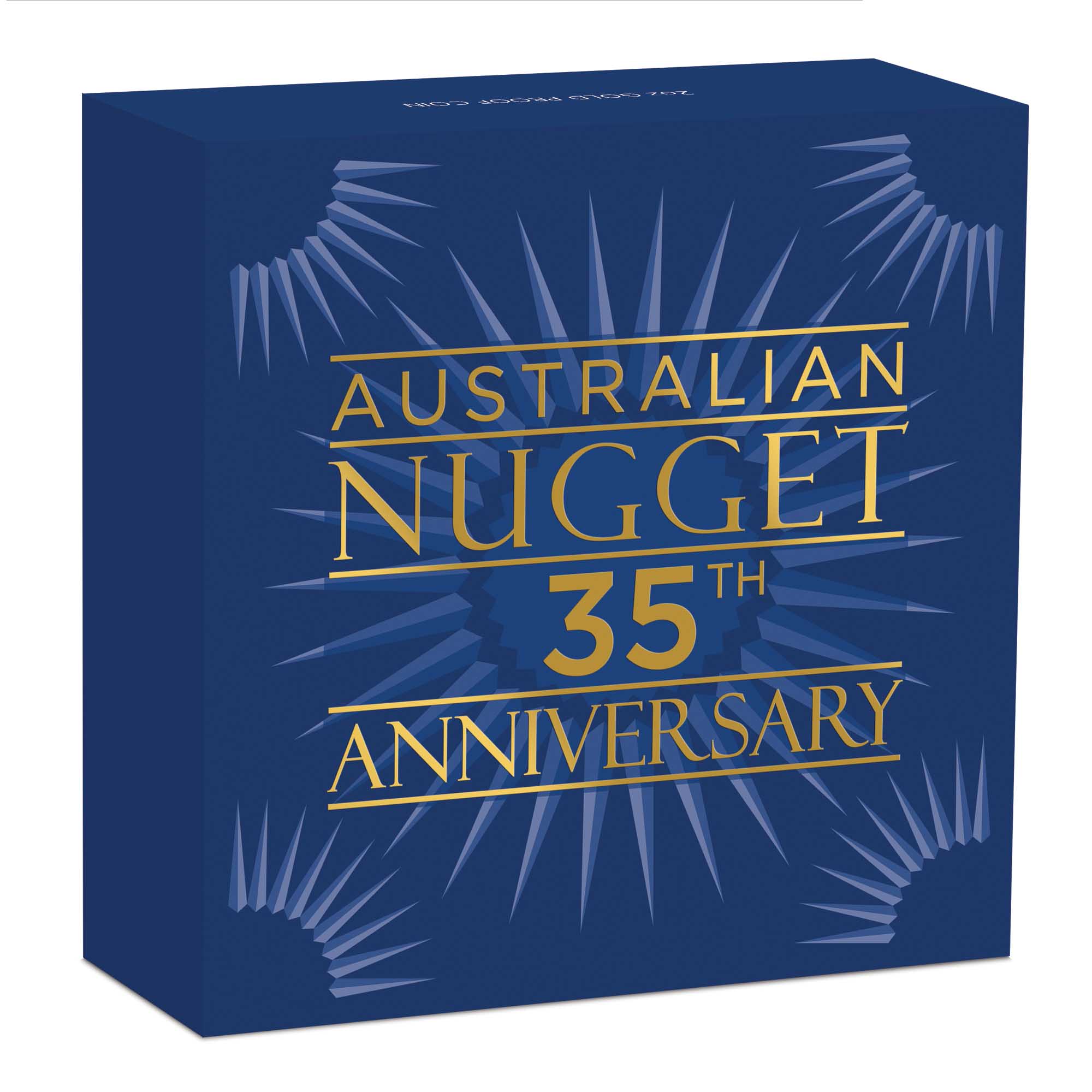 05 35th anniversary of the australian kangaroo nugget 2021 2oz gold proof InShipper