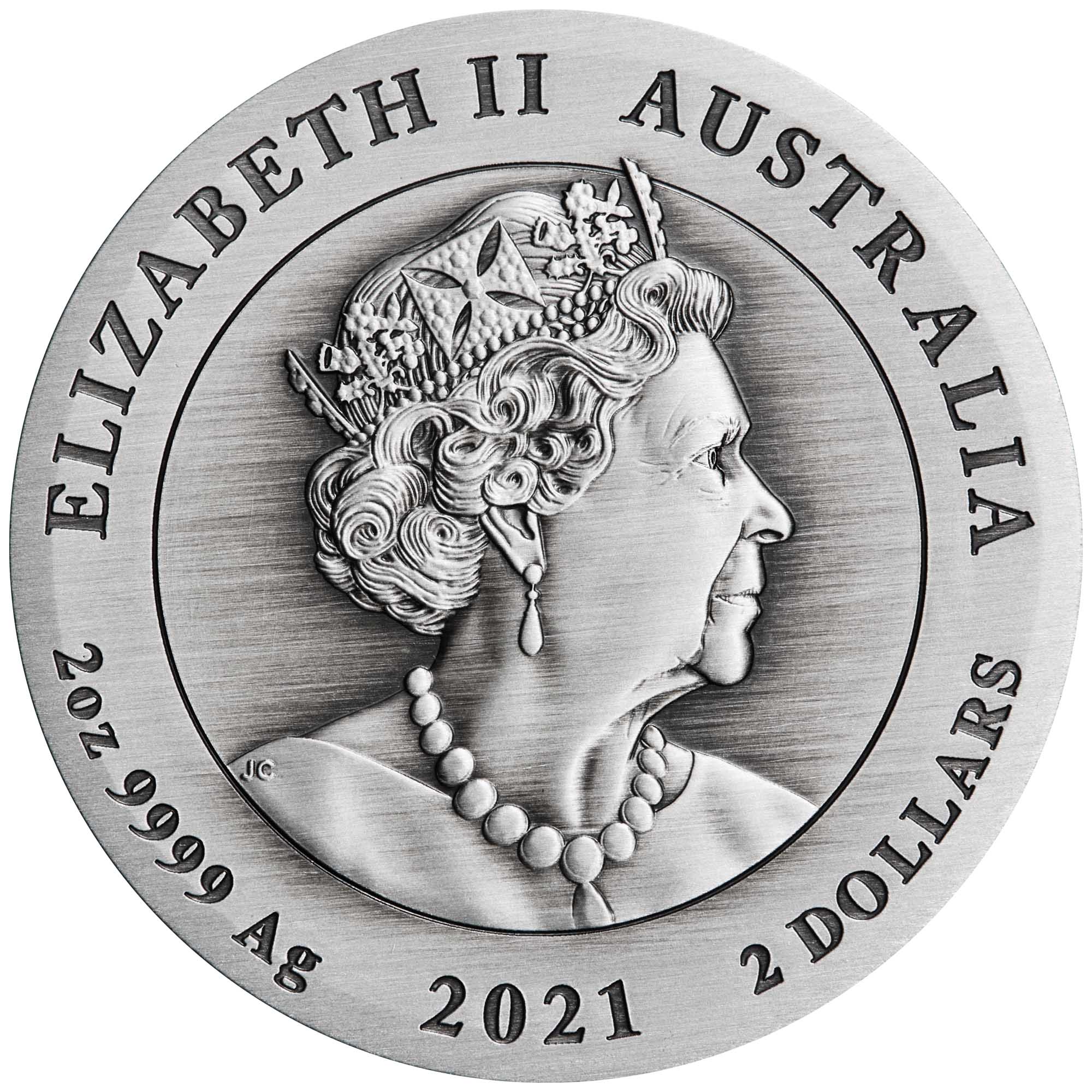 Year of the Ox 2021 2oz Silver Antiqued Coin