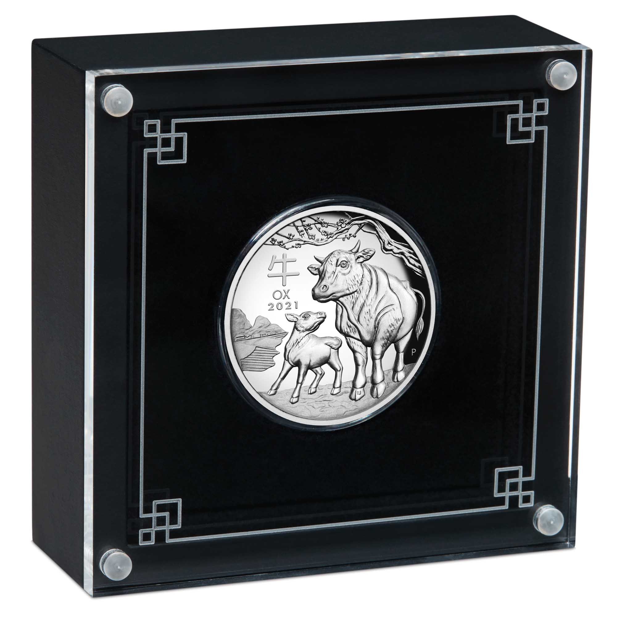 04 2021 Year of the Ox 1oz Silver Proof High Relief Coin InCase HighRes
