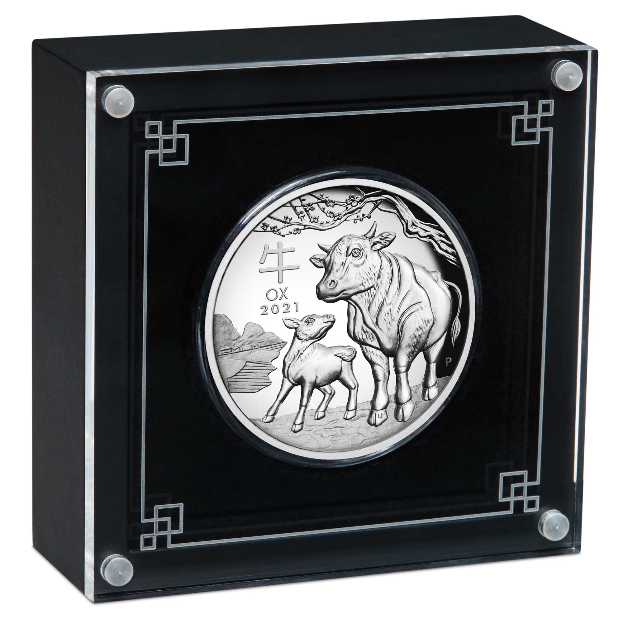 2021 Year of the Ox 5oz Silver Proof High Relief Coin
