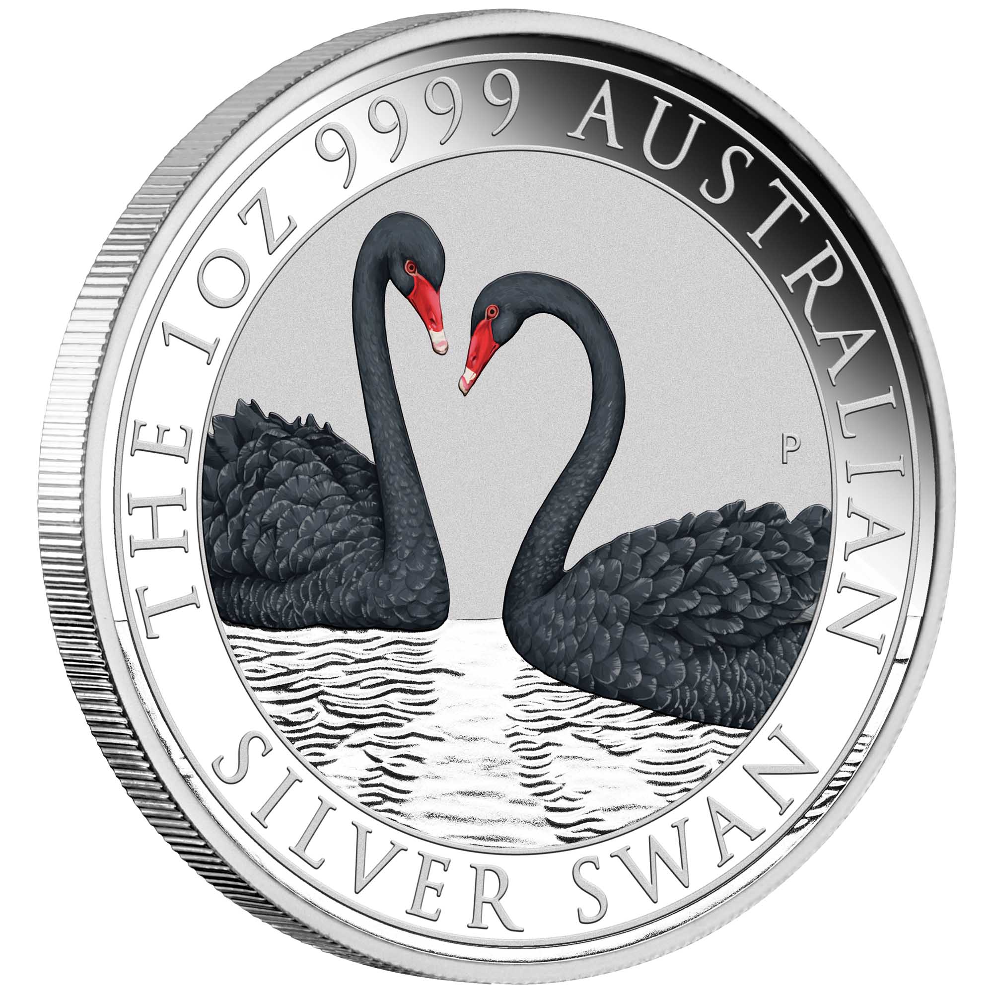 00 2022 Swan 1oz Silver Coloured Coin OnEdge HighRes