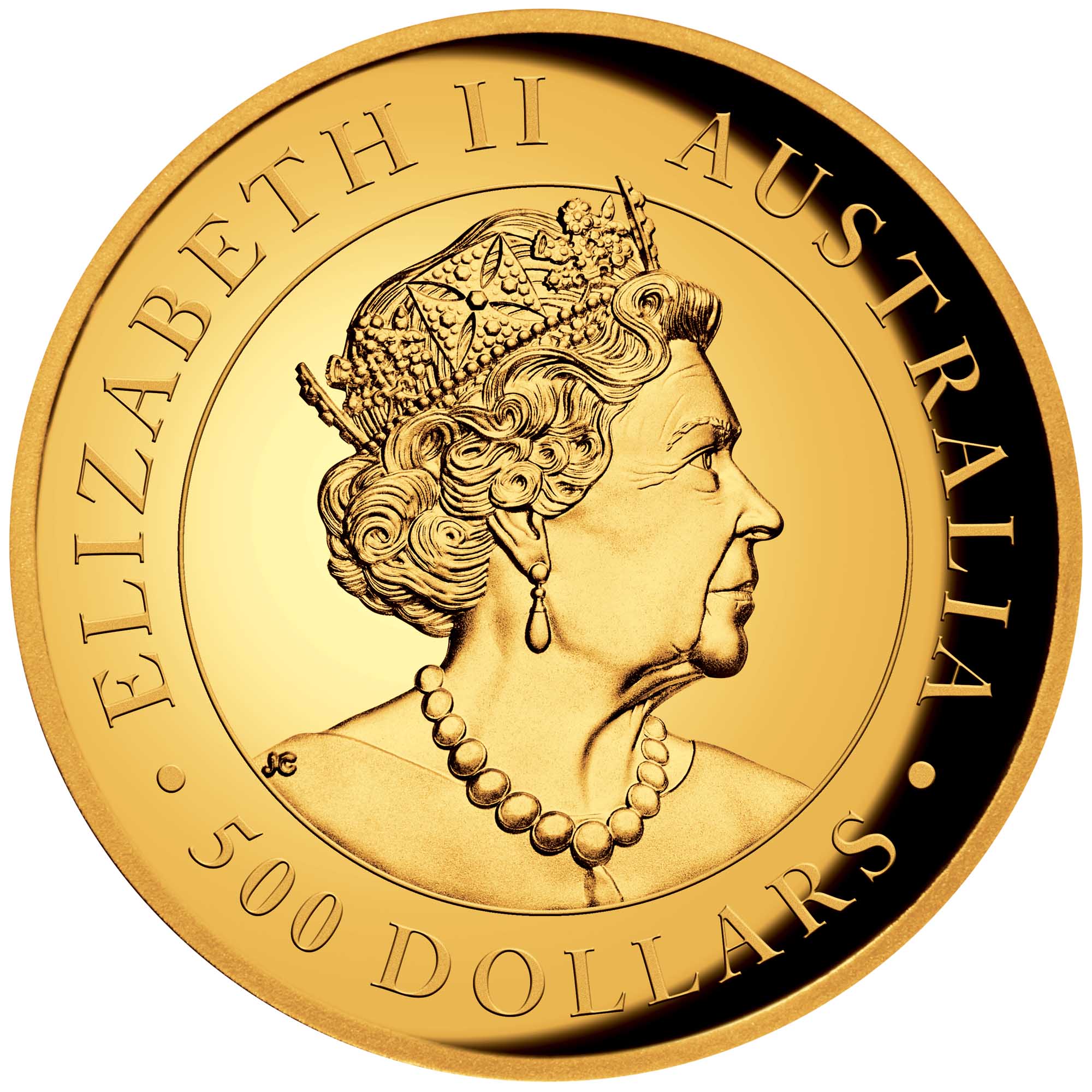 08 2022 Australian Kookaburra 5oz Gold  Proof High Relief Coin Obverse HighRes